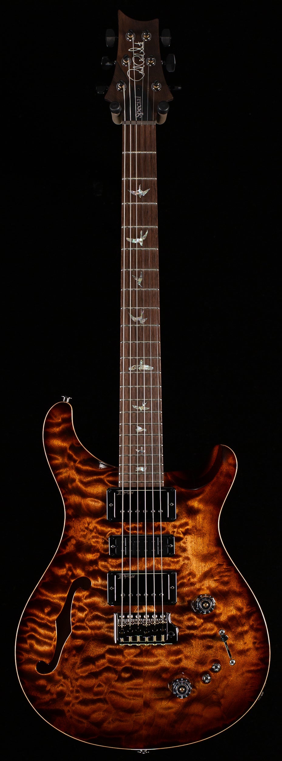 PRS Wood Library Willcutt Exclusive Special Semi-Hollow Brazilian Quilt 10 Top Copperhead Burst (590)