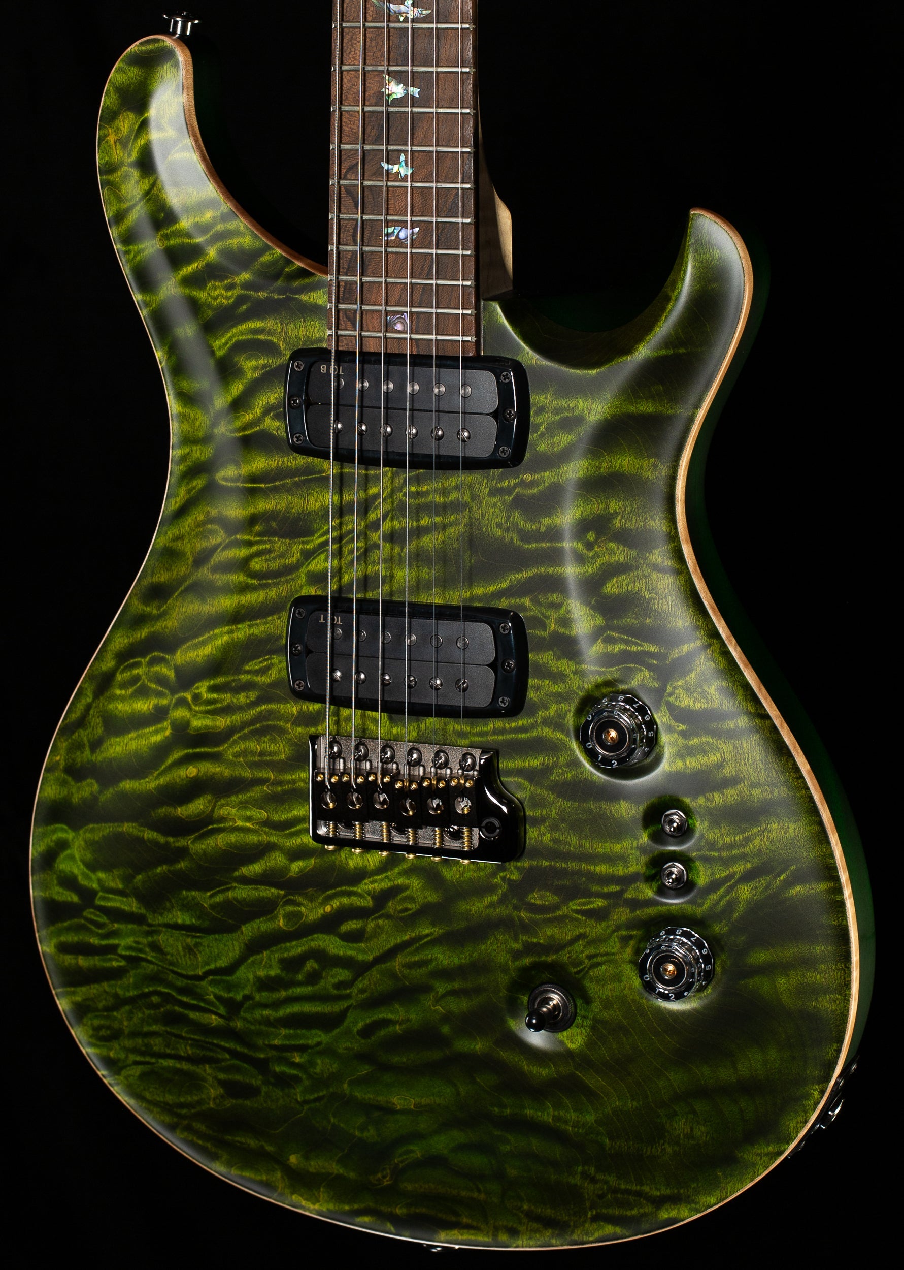 PRS Wood Library Willcutt Exclusive Satin Custom 24-08 Jade Quilt 10 Top (142)