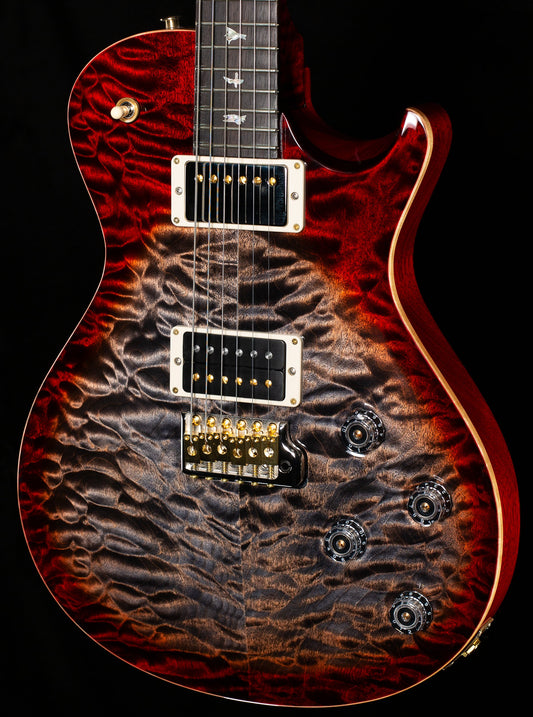 PRS Wood Library Willcutt Exclusive Tremonti Quilt 10 Top Charcoal Cherry Burst (403)