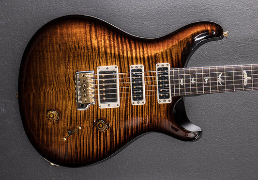 Studio 10 Top - Black Gold Wraparound Burst