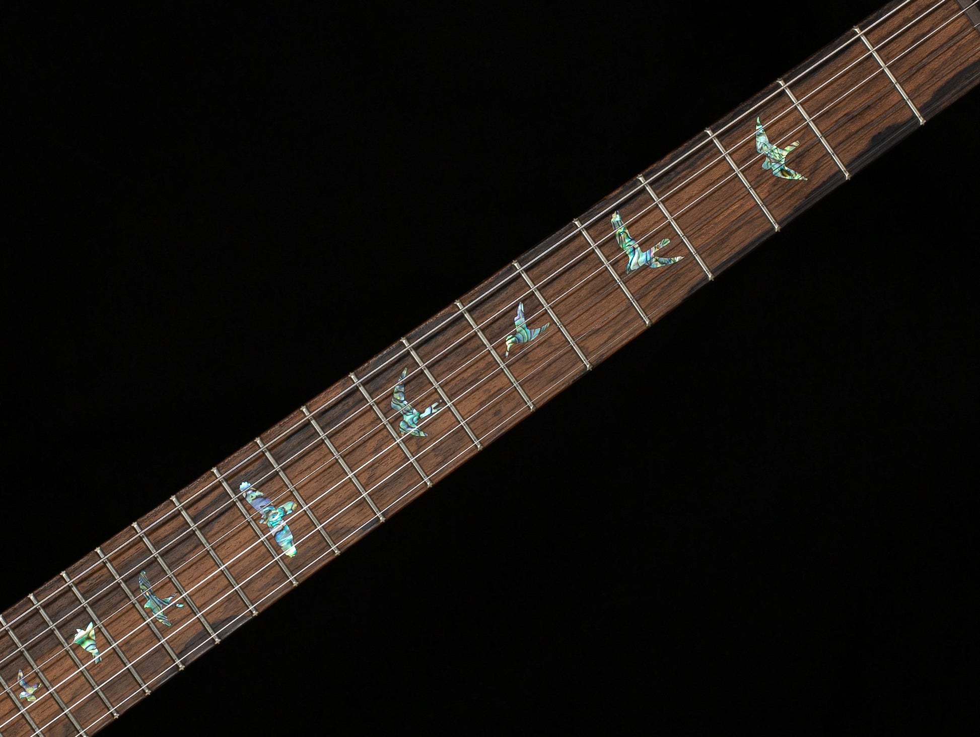 PRS Wood Library Willcutt Exclusive Satin Custom 24-08 Cobalt Blue Natural Back 10 Top (876)
