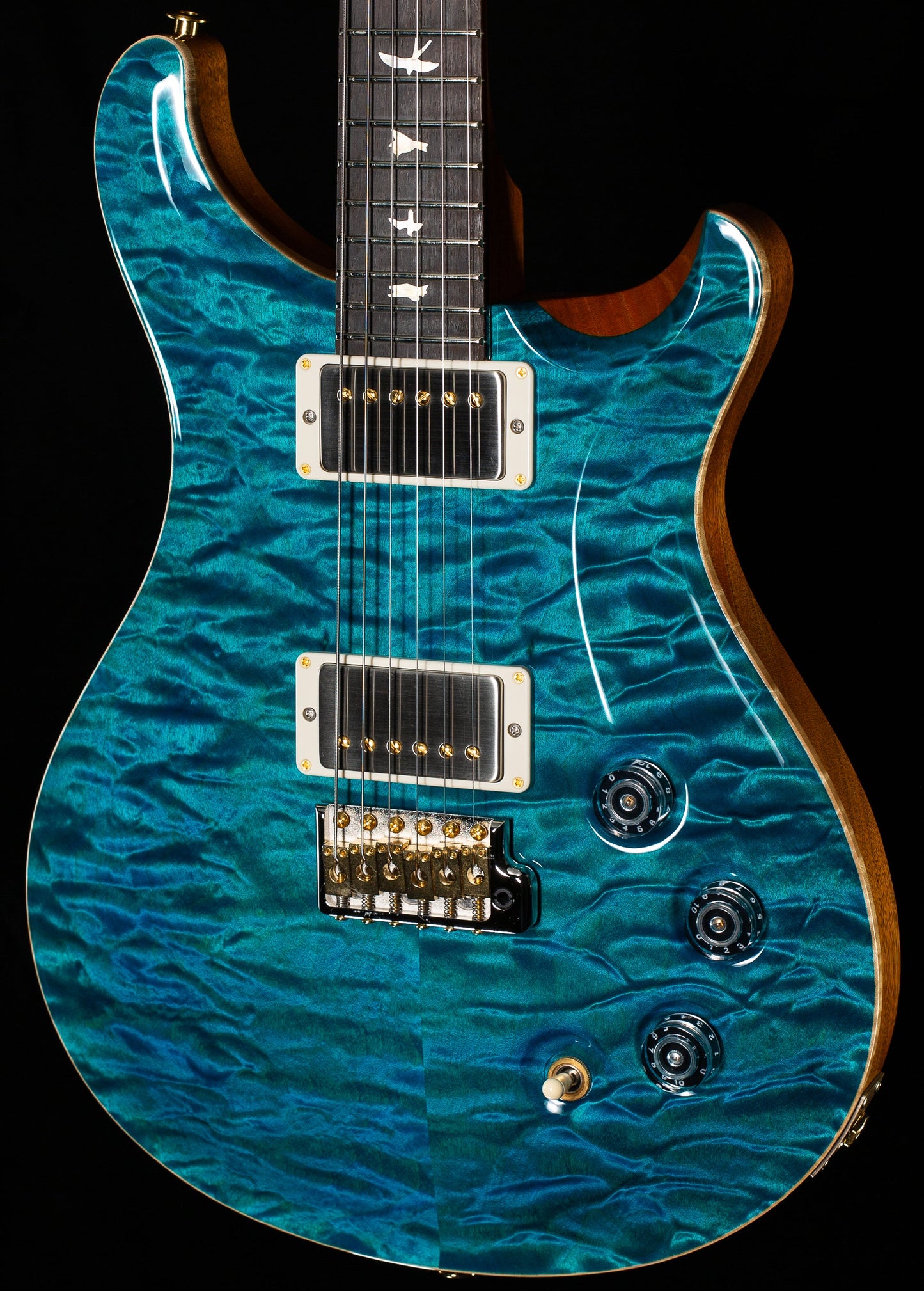 PRS Wood Library Willcutt Exclusive DGT Quilt Maple Carroll Blue 10 Top (908)