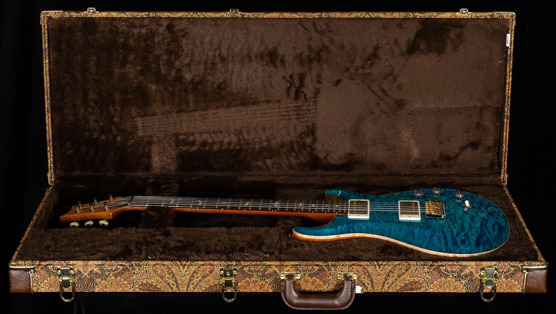 PRS Wood Library Willcutt Exclusive DGT Quilt Maple Carroll Blue 10 Top (908)