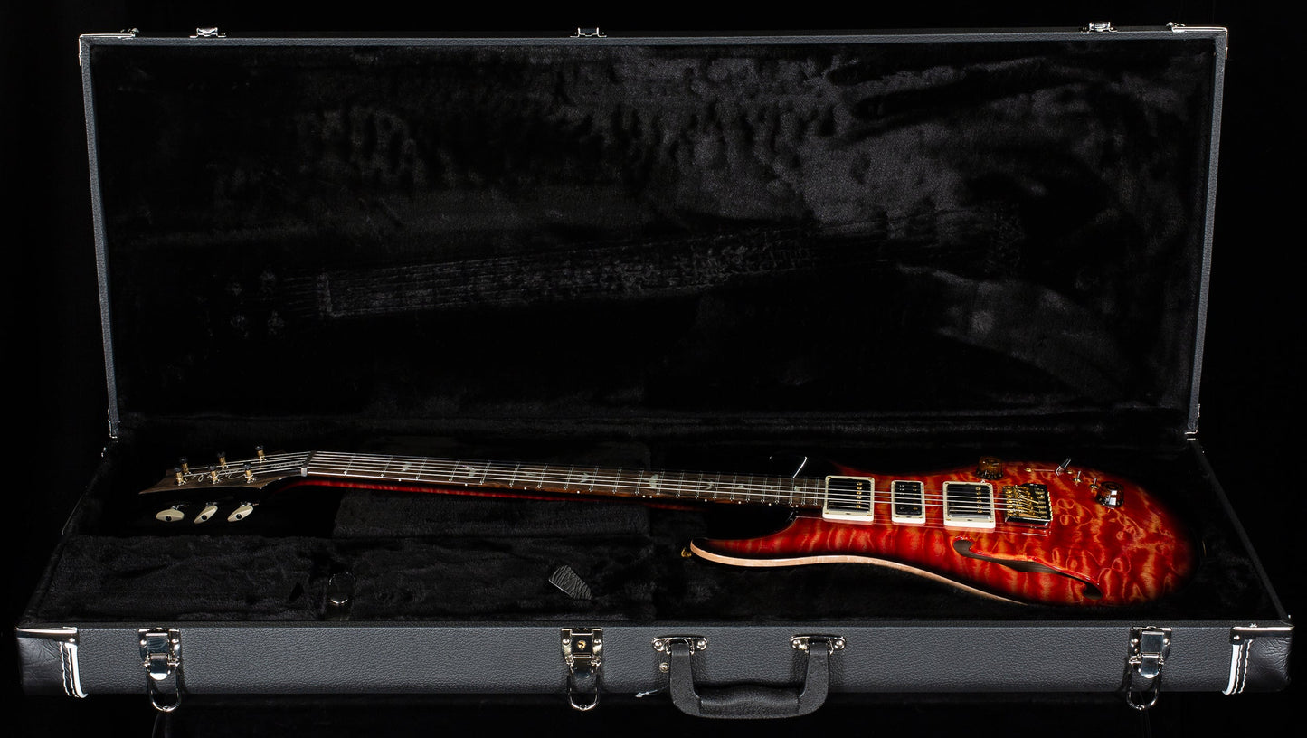 PRS Wood Library Willcutt Exclusive Special Semi-Hollow Quilt Maple Cobalt Smokeburst 10 Top (057)