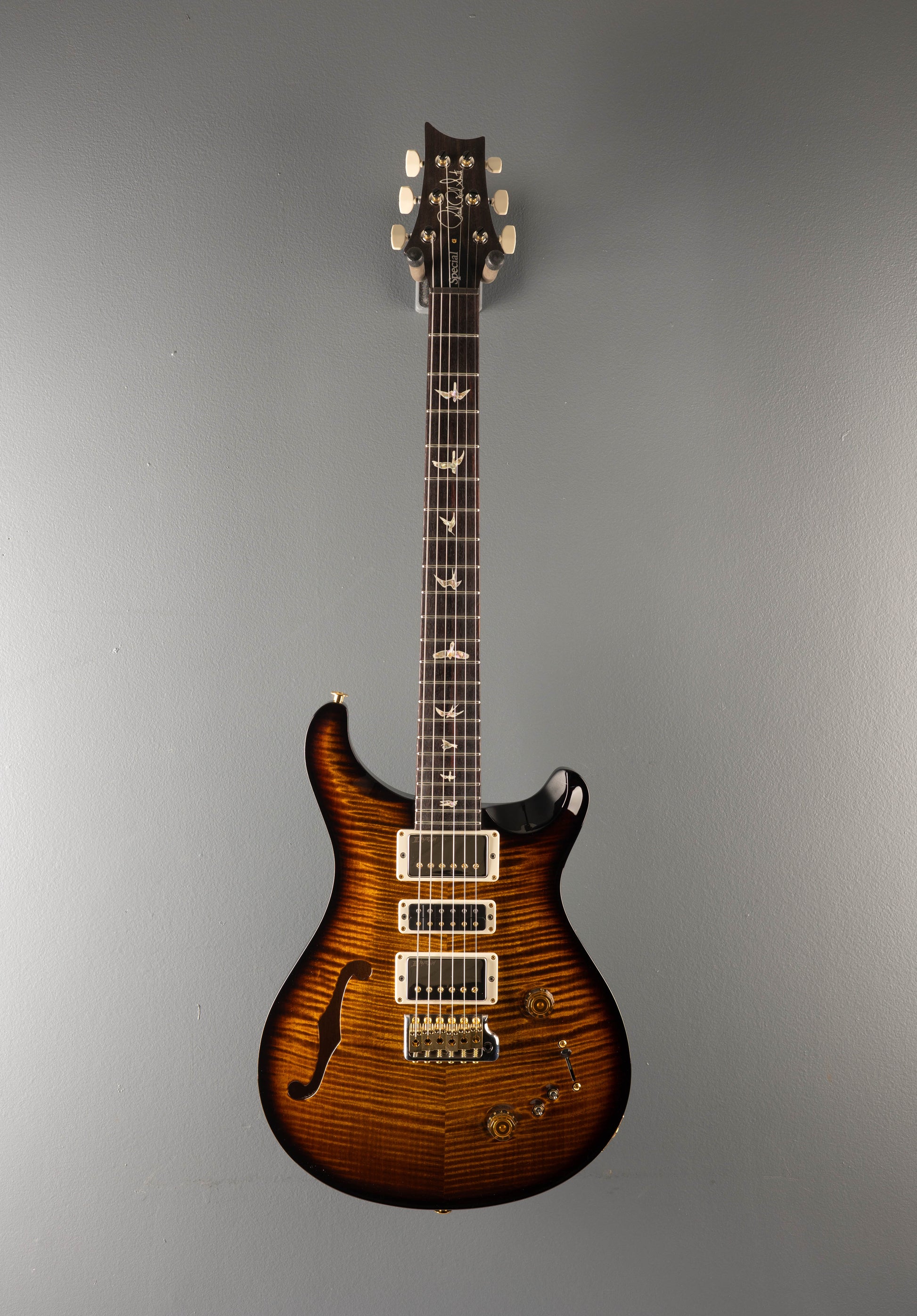 Special Semi-Hollow 10 Top - Black Gold Wraparound Burst