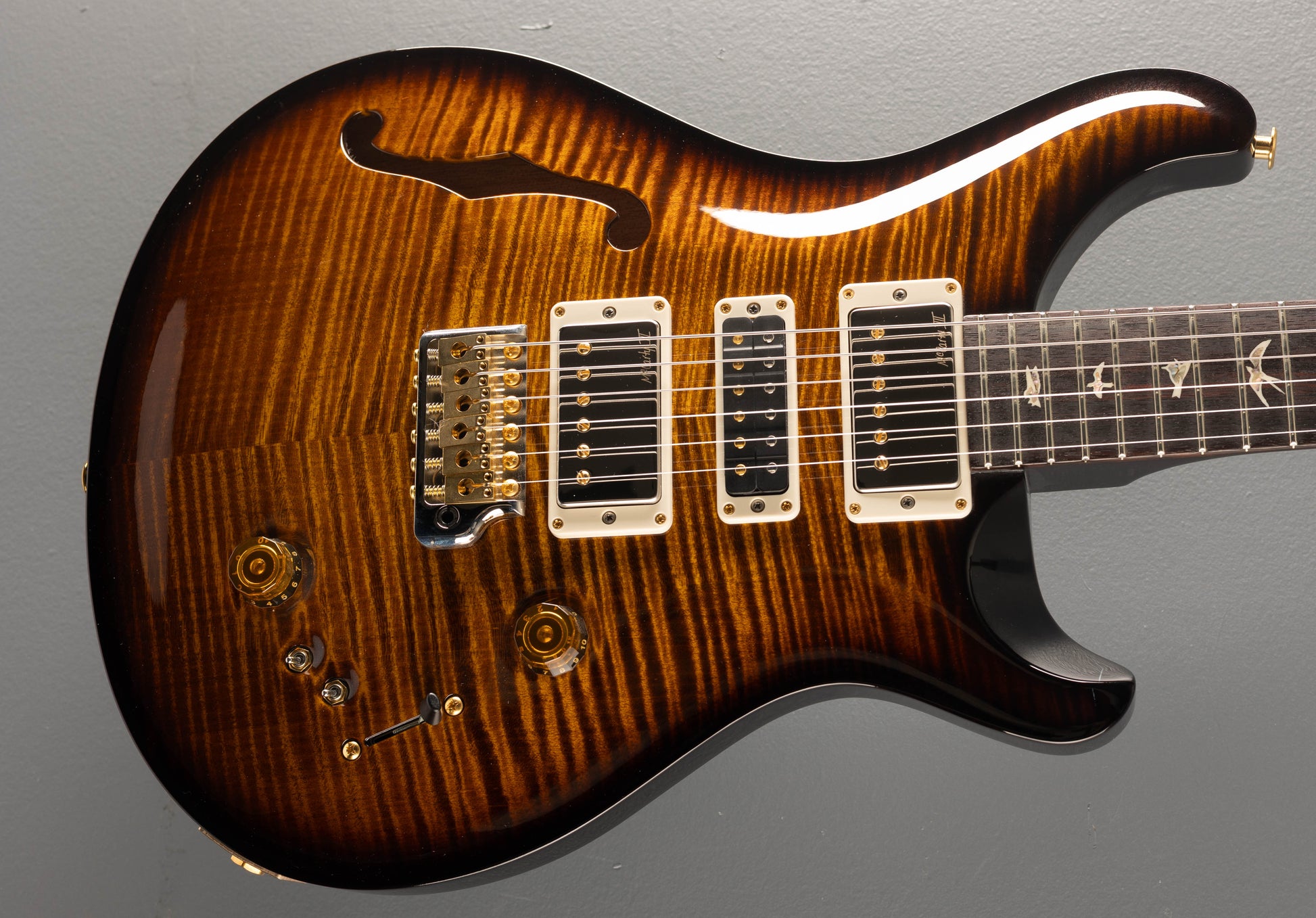 Special Semi-Hollow 10 Top - Black Gold Wraparound Burst