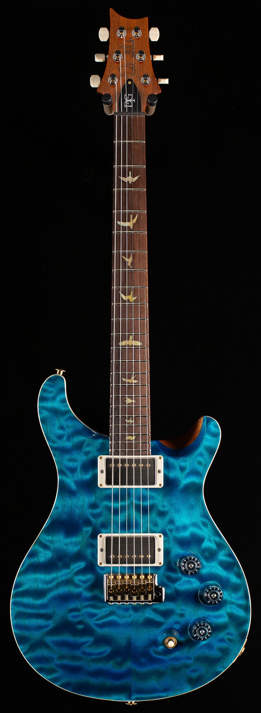 PRS Wood Library Willcutt Exclusive DGT Quilt Maple Carroll Blue 10 Top (432)