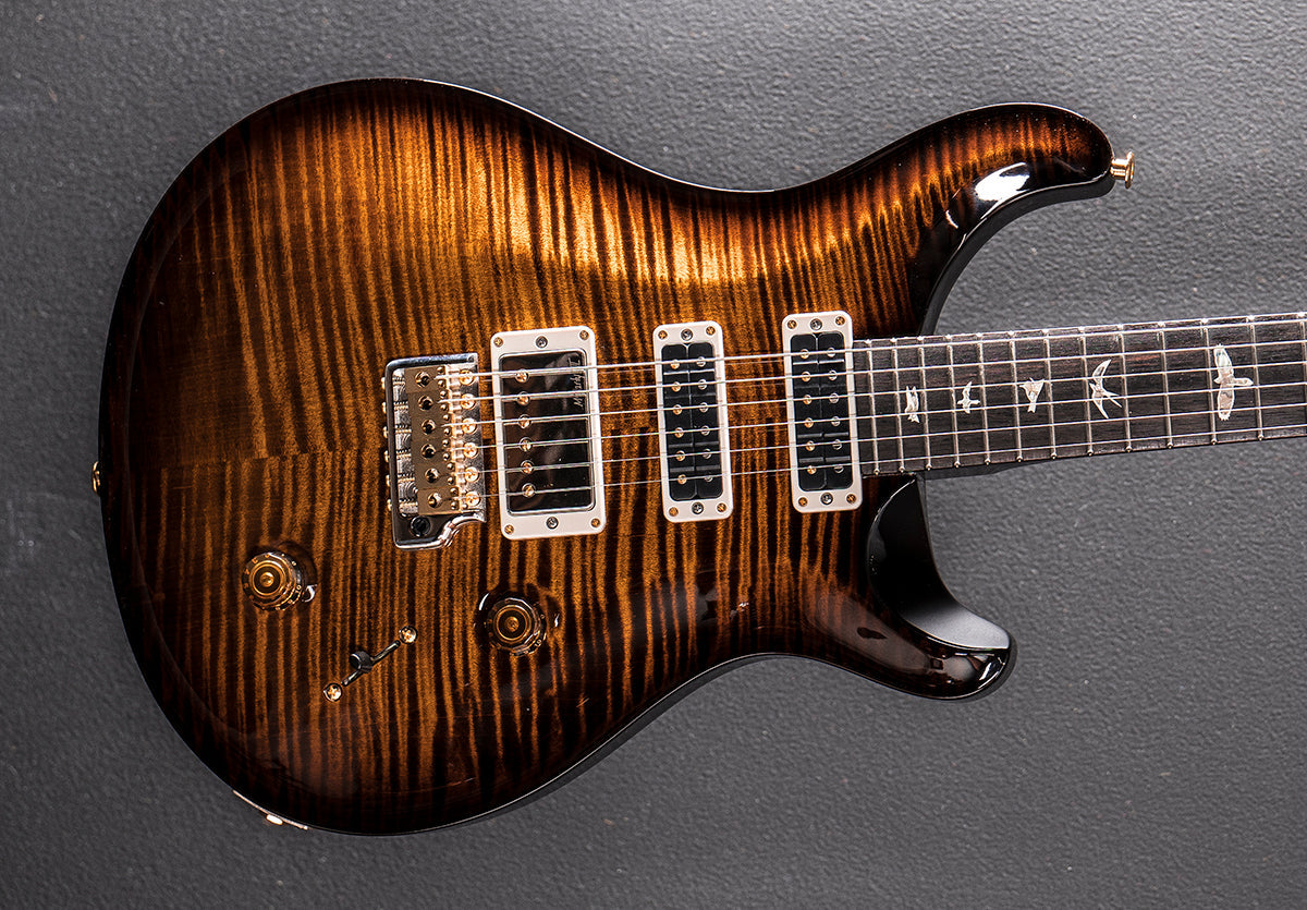 Studio 10 Top - Black Gold Wraparound Burst