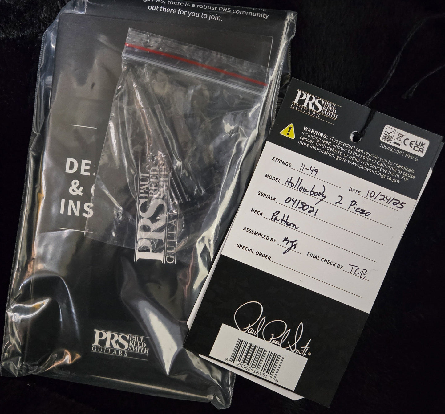 PRS Hollowbody II Piezo Sprayer's Choice "Custom Tobacco Burst" (021)
