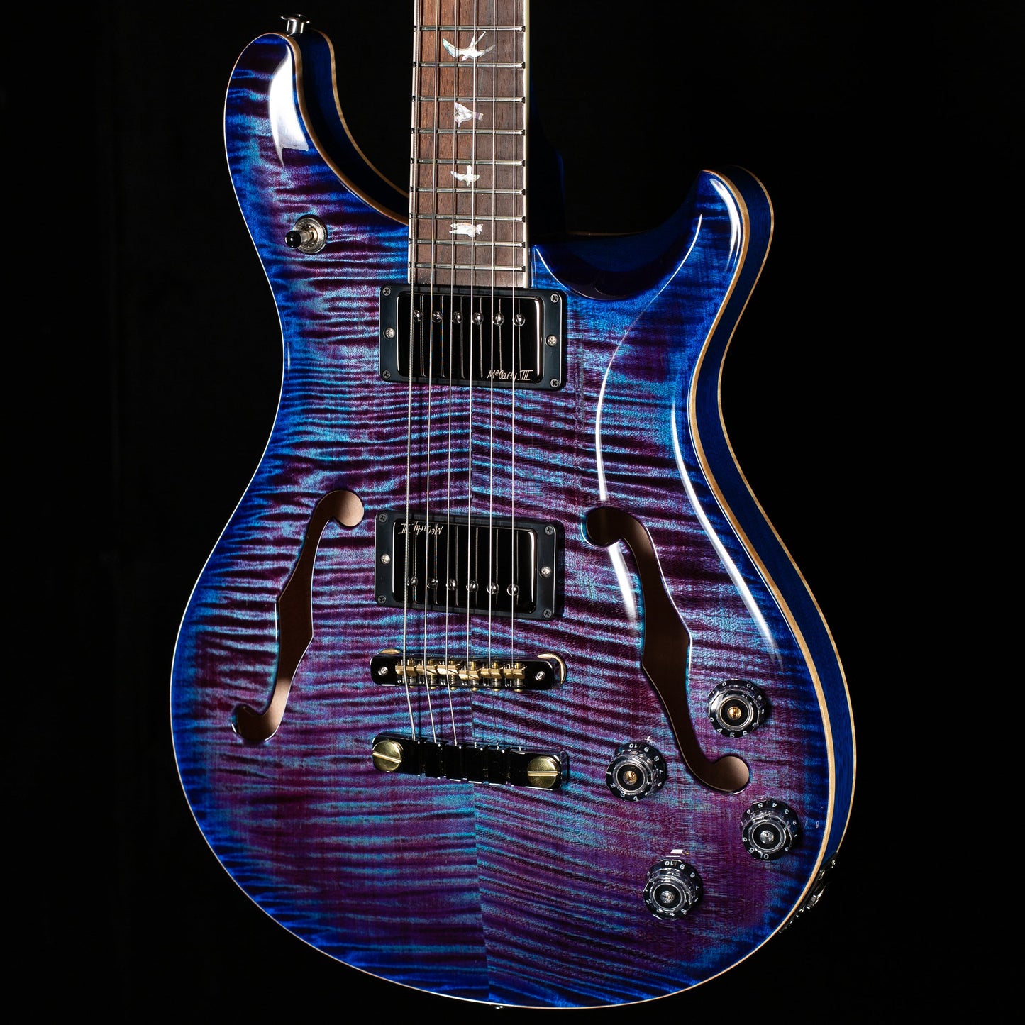 PRS Wood Library Willcutt Exclusive McCarty 594 Hollowbody II Violet Blue Burst 10 Top (131)