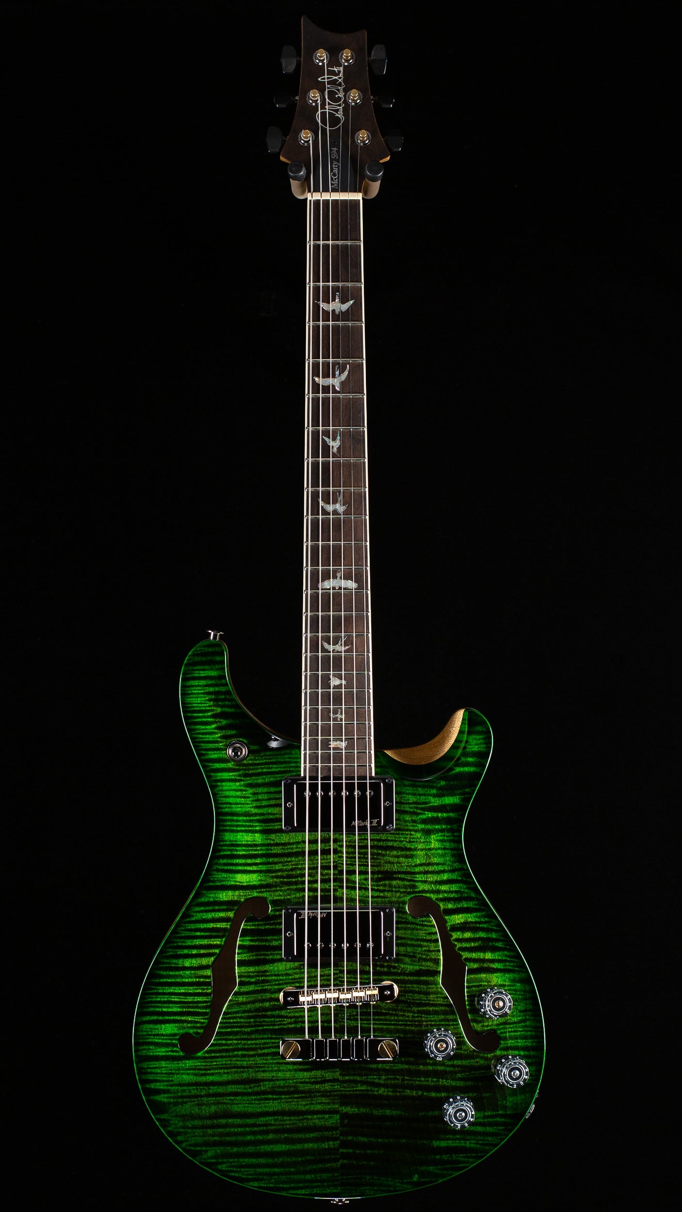 PRS Wood Library Willcutt Exclusive McCarty 594 Hollowbody II Jade Smokeburst 10 Top (138)