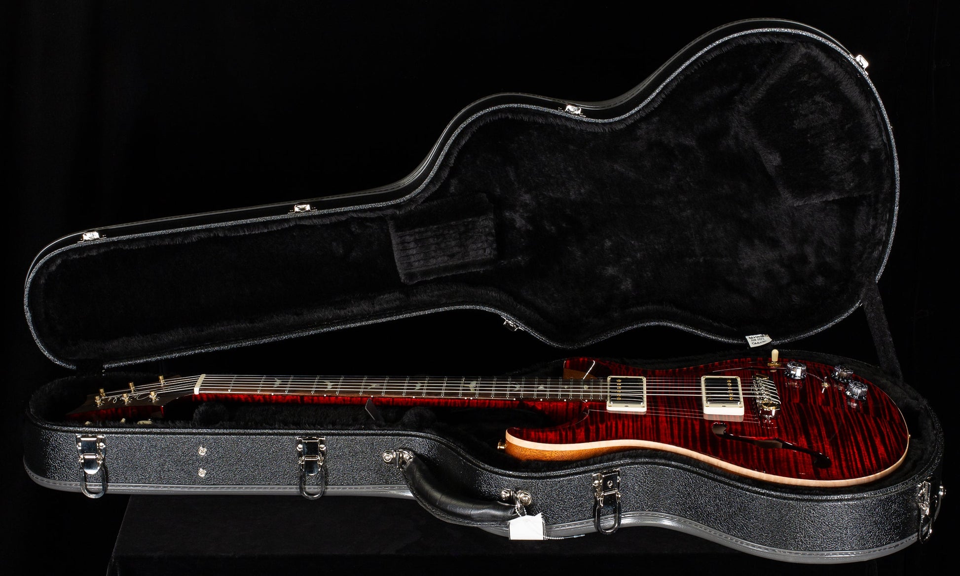 PRS Wood Library Willcutt Exclusive Hollowbody II Piezo Red Tiger Stained Neck 10 Top (088)