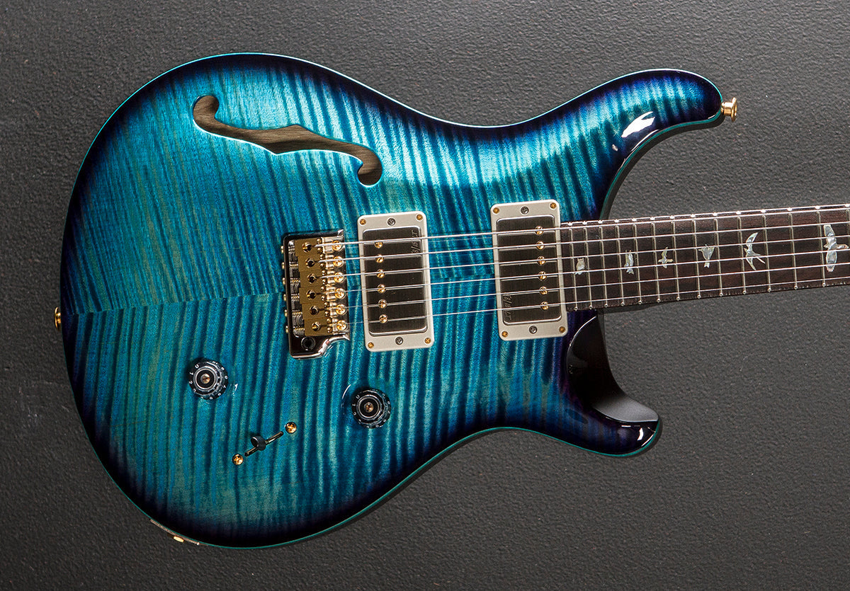 Custom 24 Semi-Hollow Wood Library Limited - Aquableux Purple Burst w/Korina
