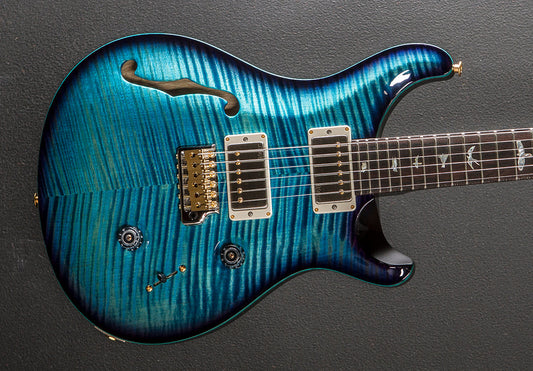 Custom 24 Semi-Hollow Wood Library Limited - Aquableux Purple Burst w/Korina