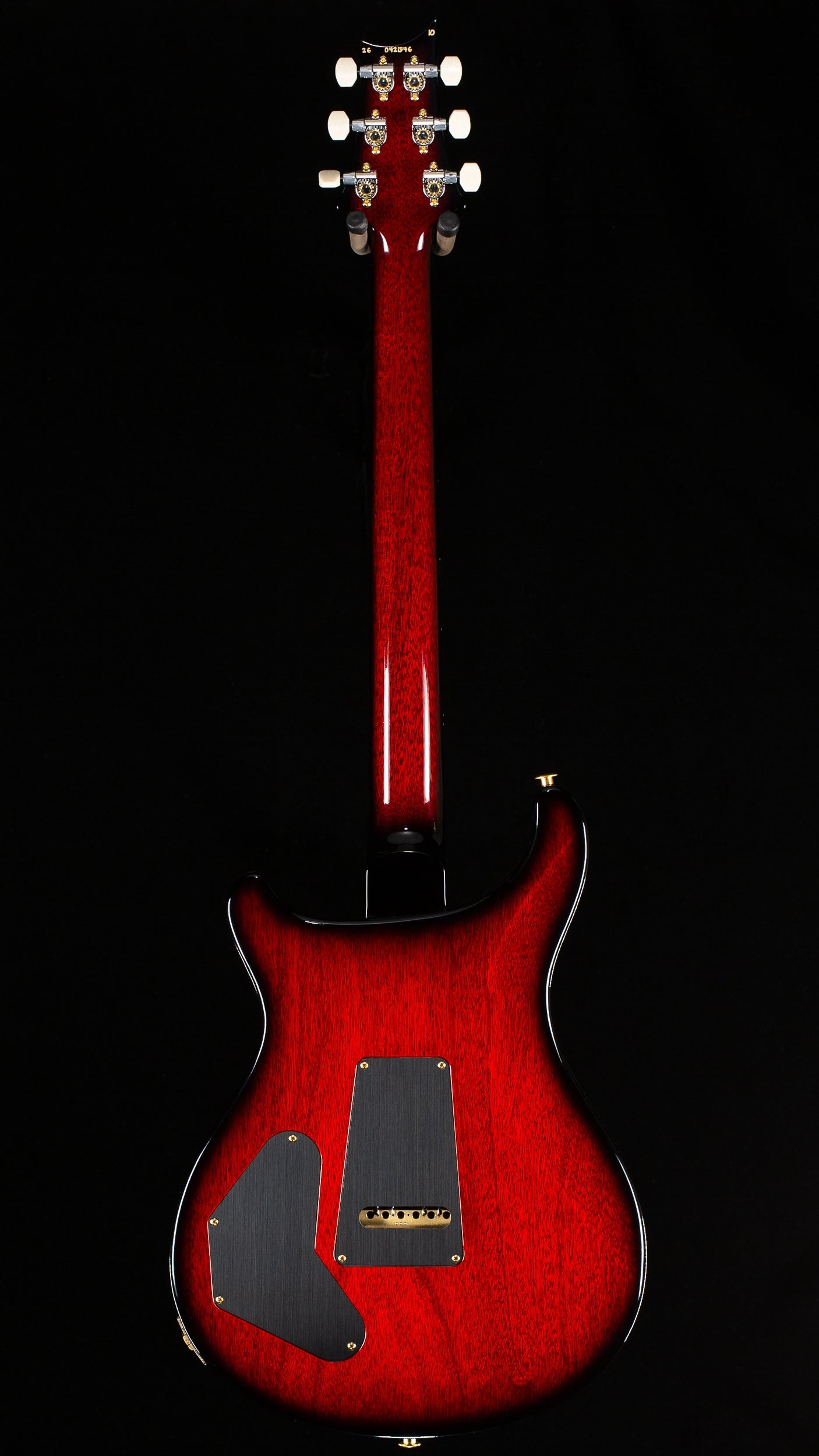 PRS DGT Semi-Hollow Custom Color Blood Orange/Smokeburst Back 10 top (346)
