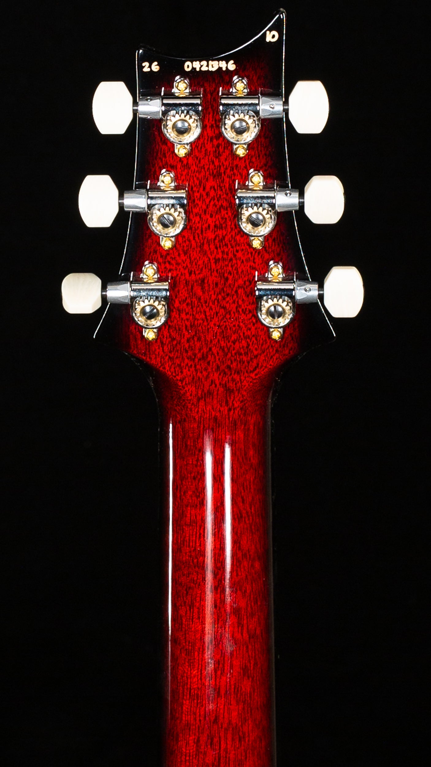 PRS DGT Semi-Hollow Custom Color Blood Orange/Smokeburst Back 10 top (346)