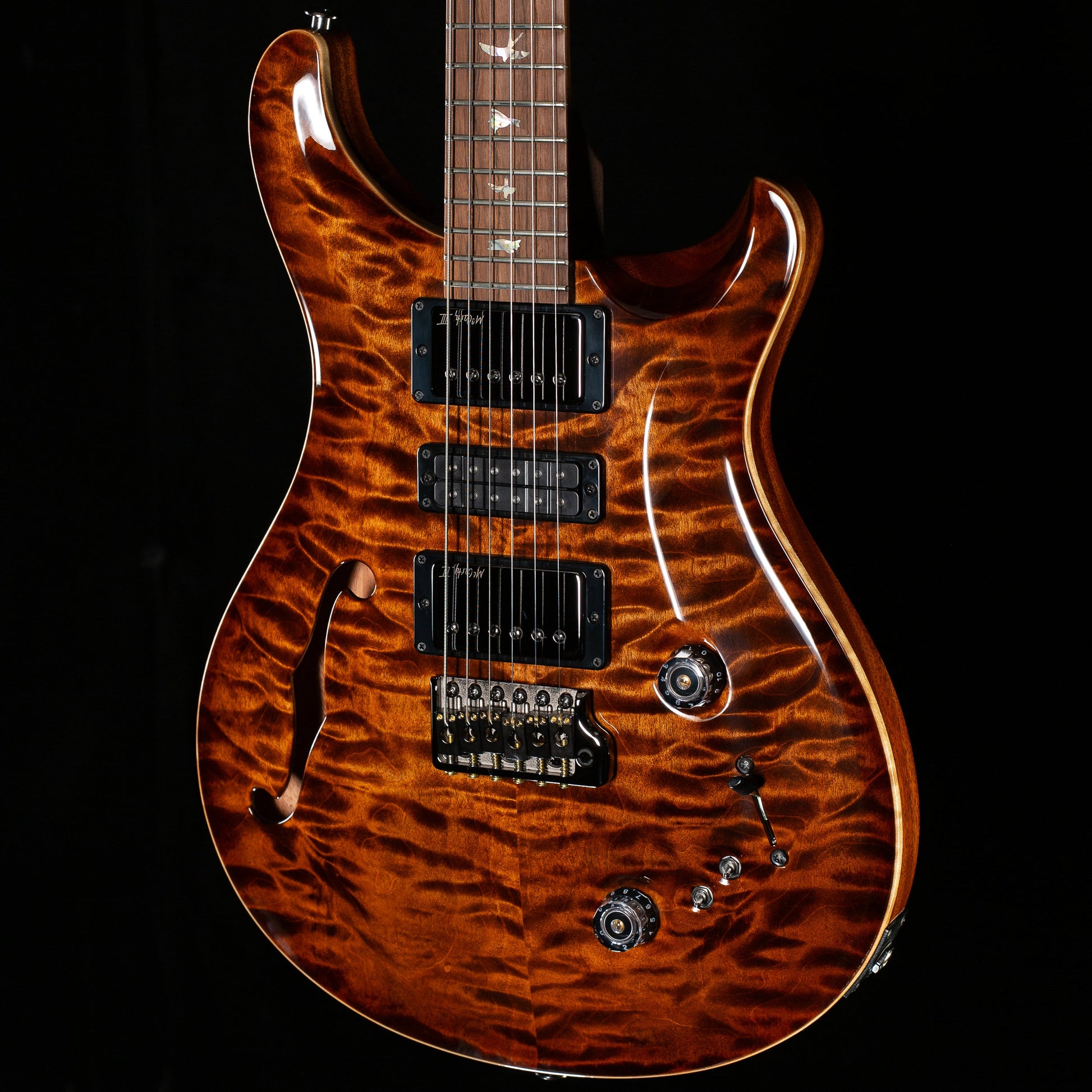 PRS Wood Library Willcutt Exclusive Special Semi-Hollow Brazilian Quilt 10 Top Copperhead Burst (745)