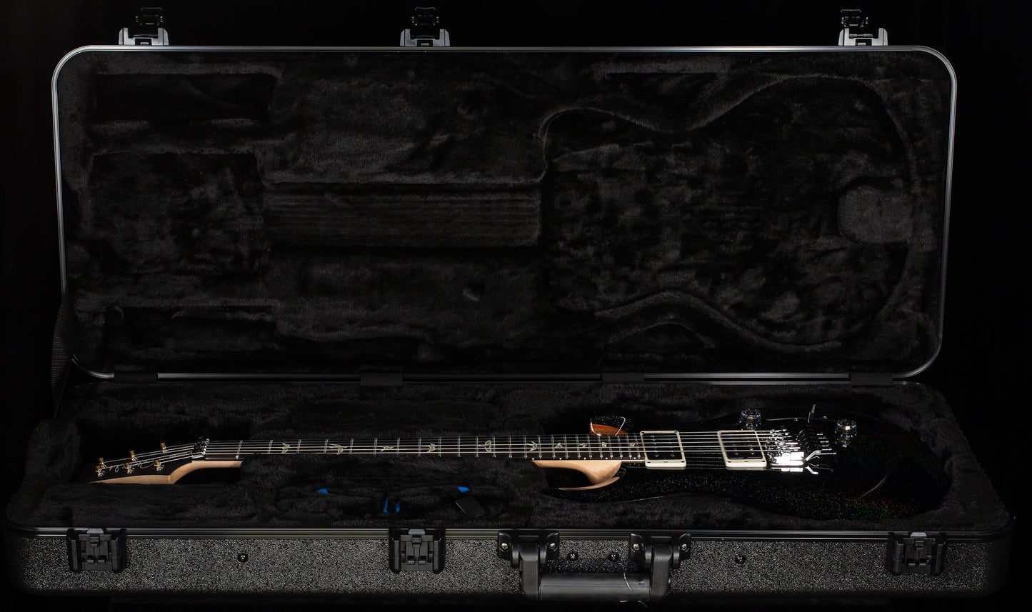 PRS Custom 24 Floyd Black Rainbow Holoflake Top & Binding (800)