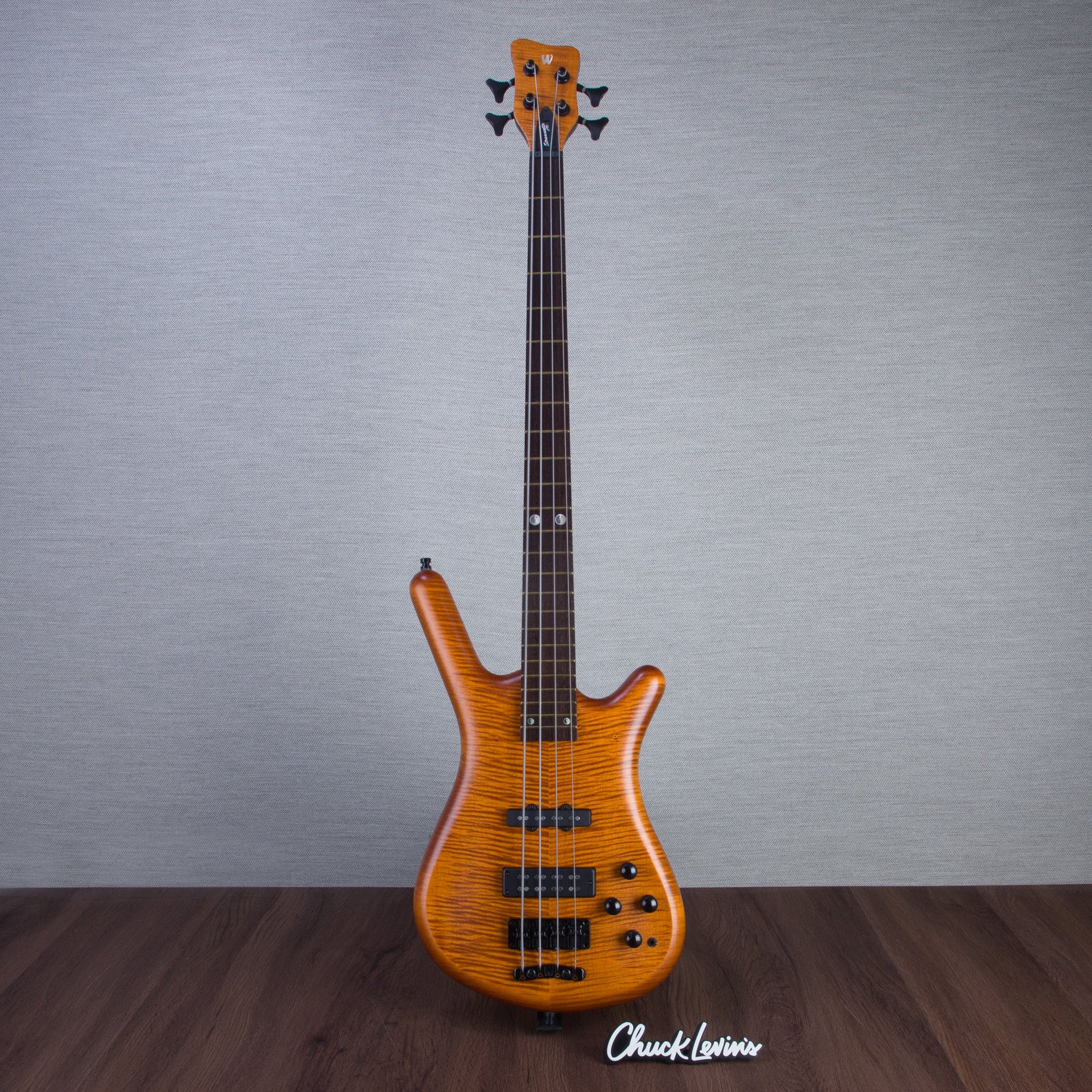 Warwick Limited Edition Pro Series Steametter 4-String Electric Bass Guitar - Special Amber Transparent Satin - #GPSG01025522