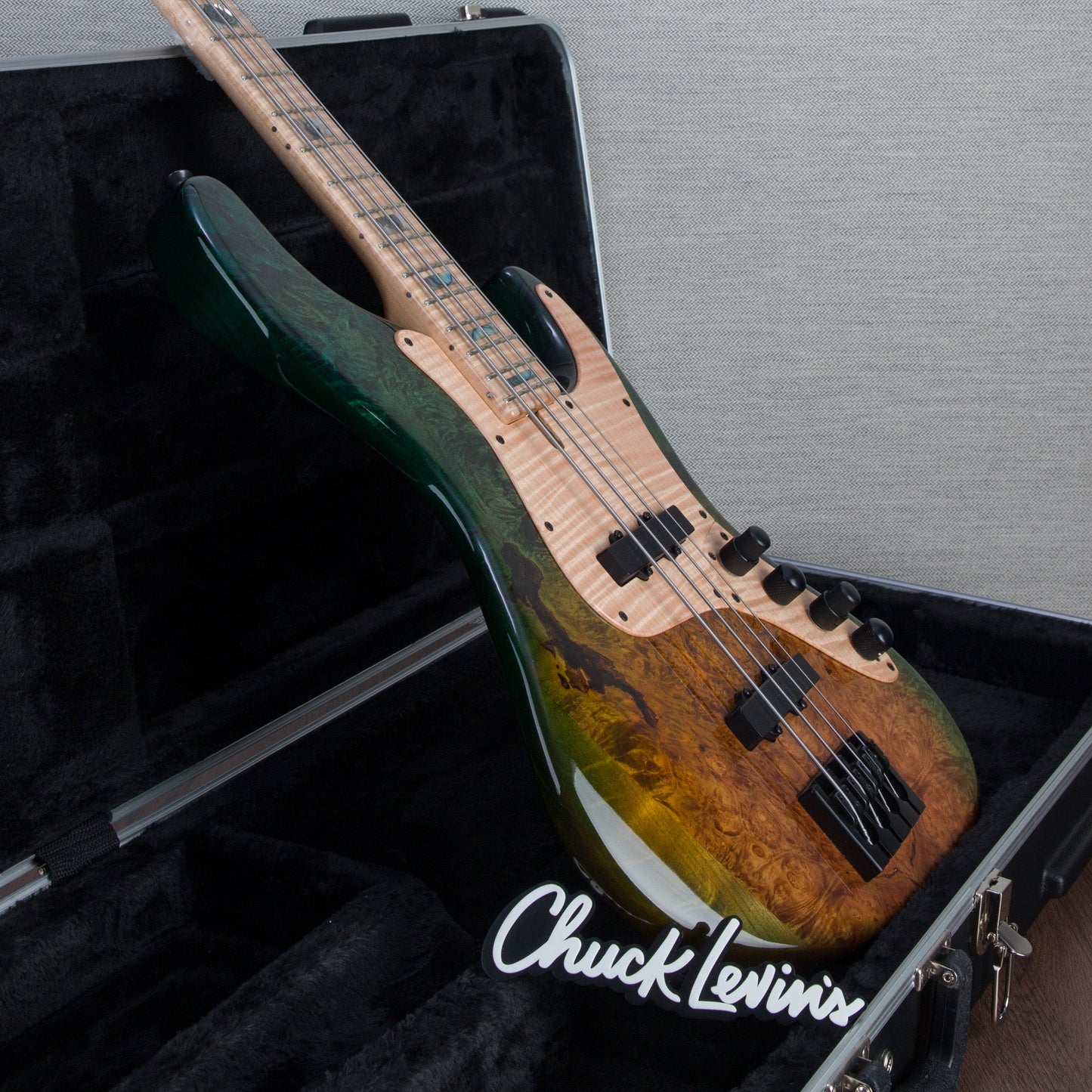 Brubaker JXB BM-4 4-String Electric Bass - Green Jungle Candy