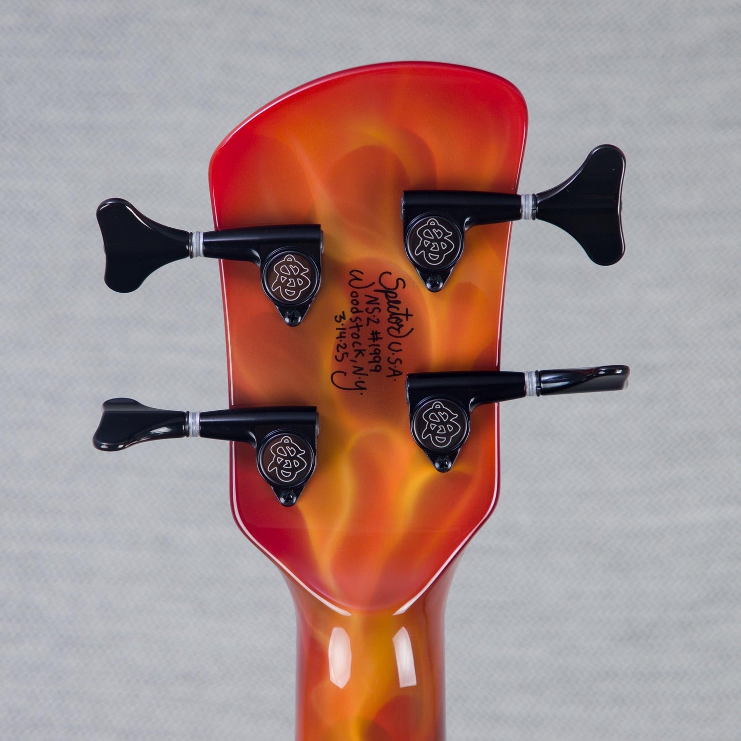 Spector USA Custom NS-2 Hot Rod Series Painted by Dan Lawrence Electric Bass Guitar - "Real Flame" - CHUCKSCLUSIVE - #1999