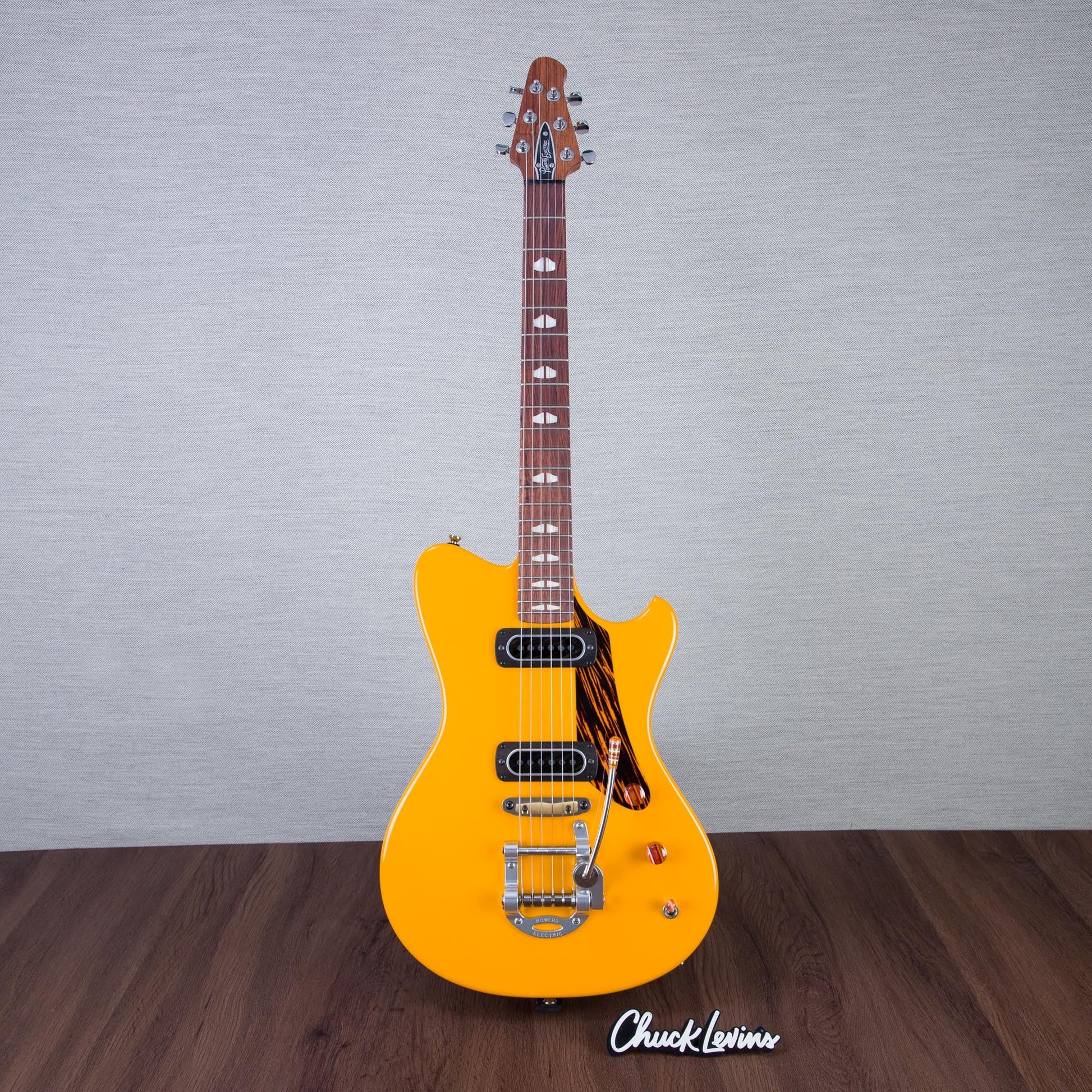 Powers Electric A-Type Electric Guitar - Signal Yellow - #B145