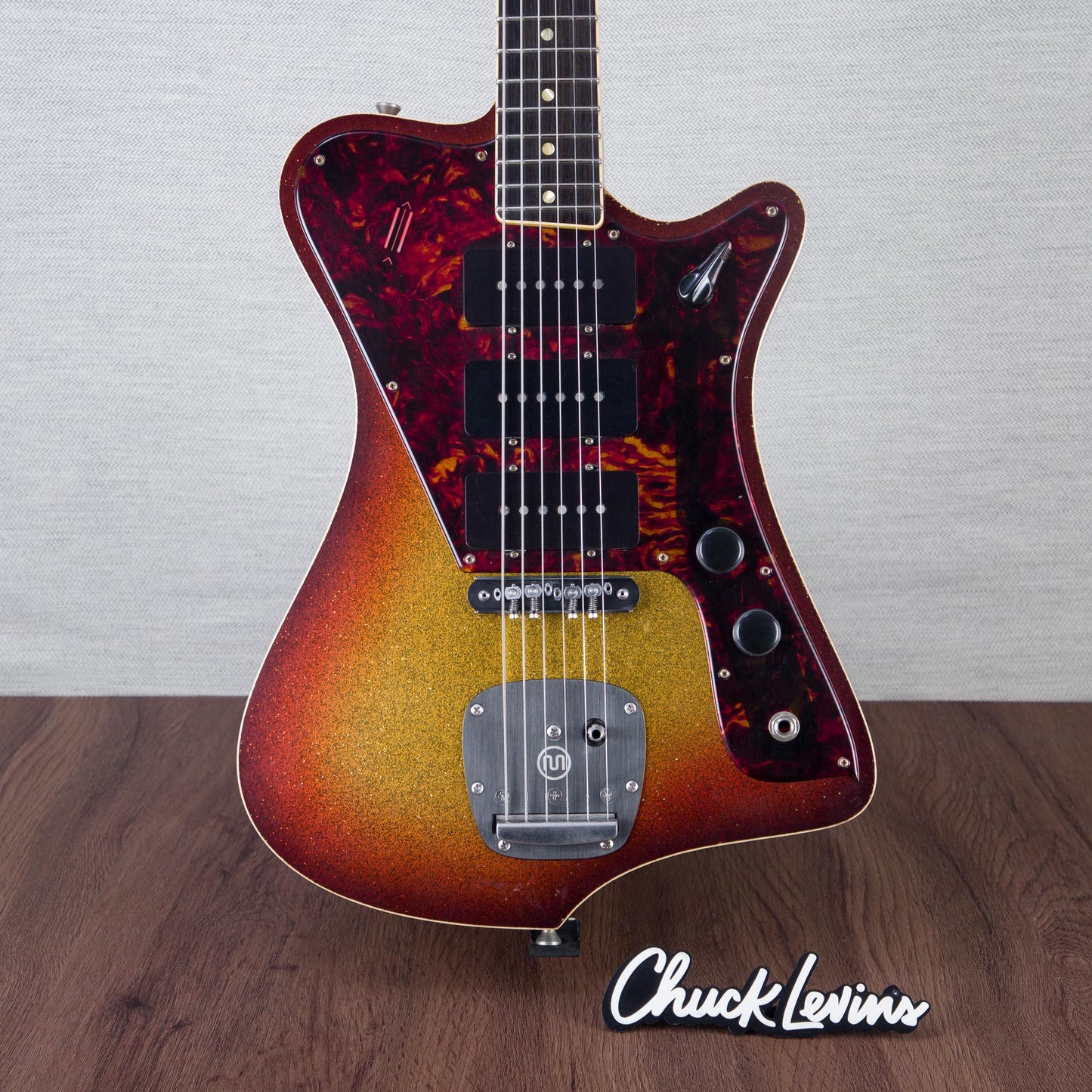 Castedosa The Halcon Baritone Electric Guitar - Aged 3-Tone Sunburst Sparkle - #355