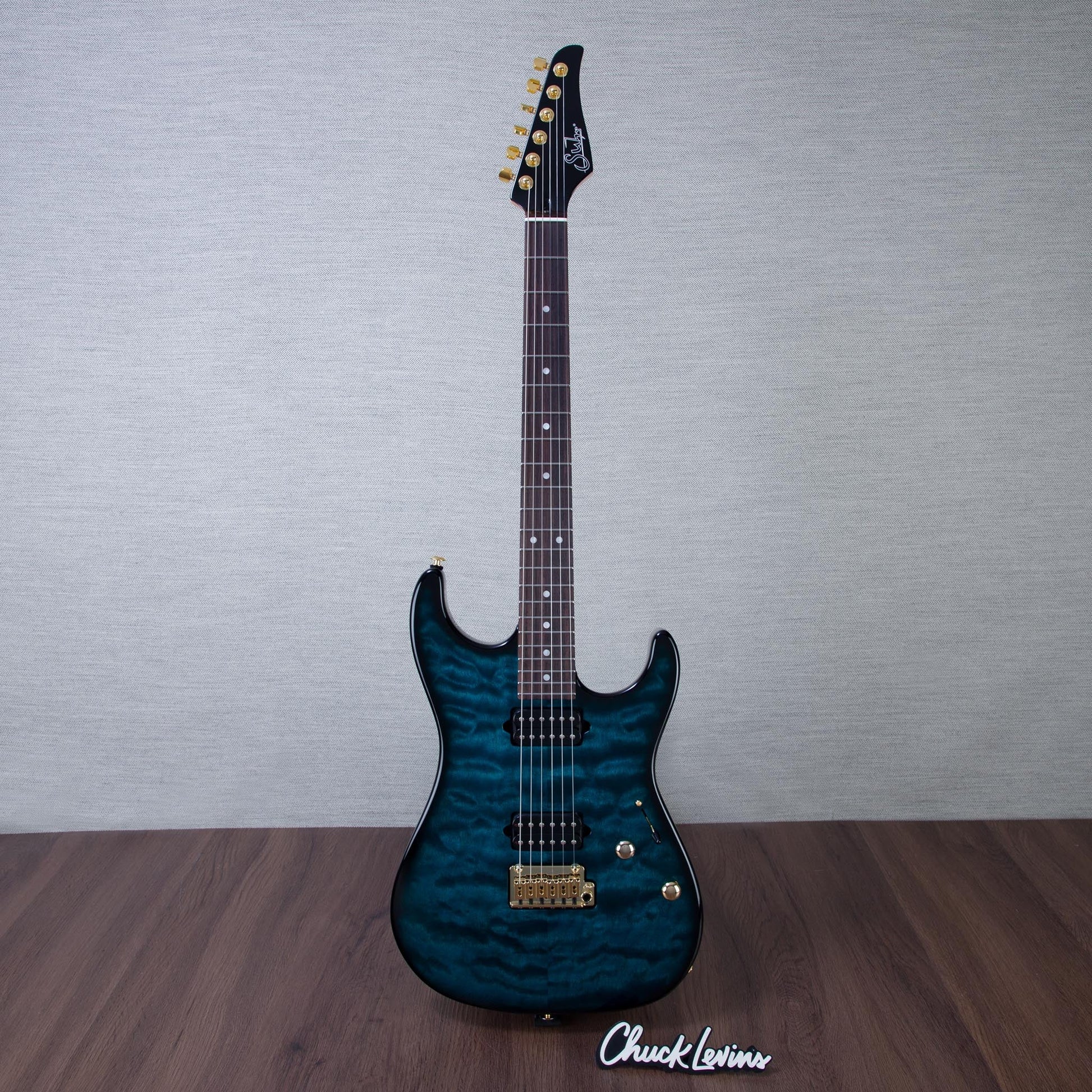 Suhr Limited Edition Standard Thin Burst Electric Guitar - Trans Teal - #89444
