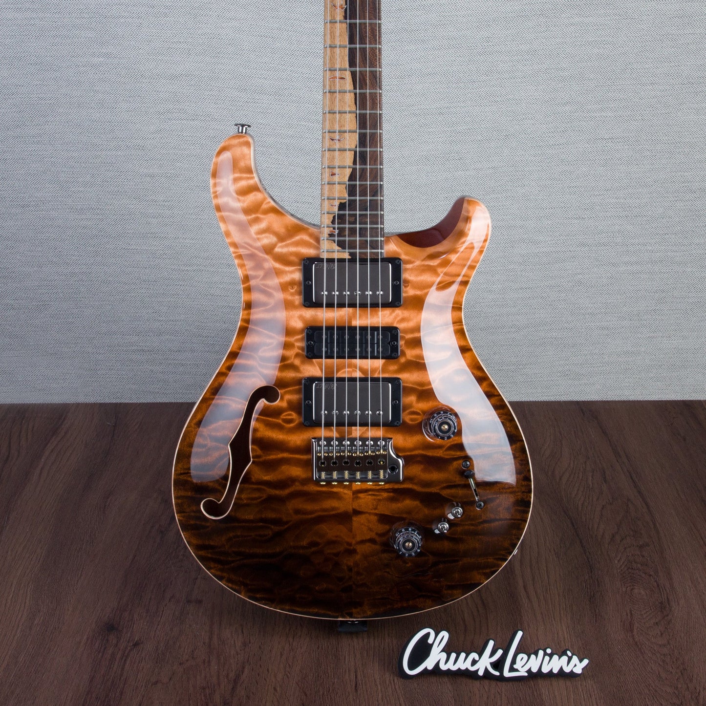 PRS Private Stock Special Sem-Hollow Electric Guitar - Amaretto Reverse Dragons Breath - #240383000 - 2024