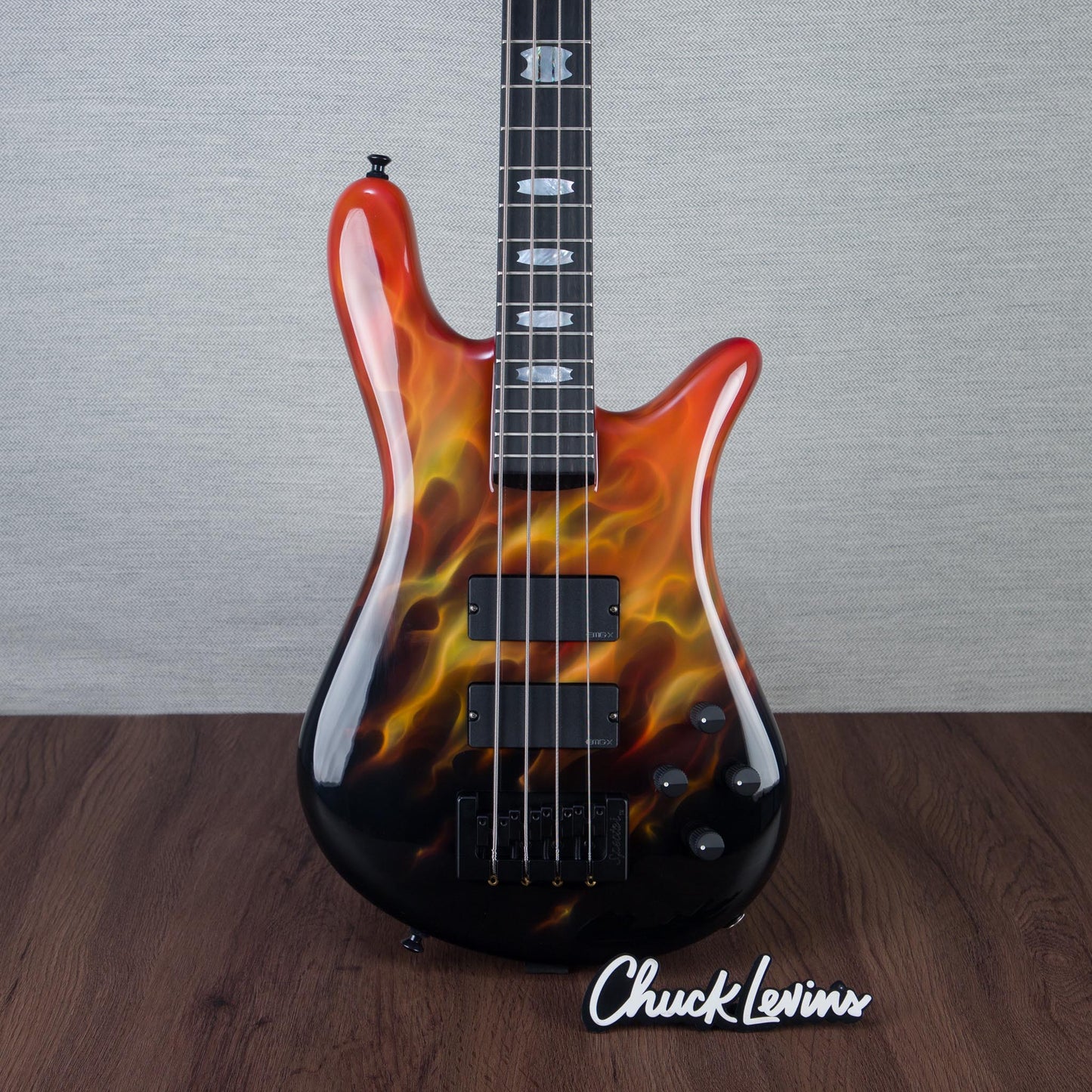 Spector USA Custom NS-2 Hot Rod Series Painted by Dan Lawrence Electric Bass Guitar - "Real Flame" - CHUCKSCLUSIVE - #1999