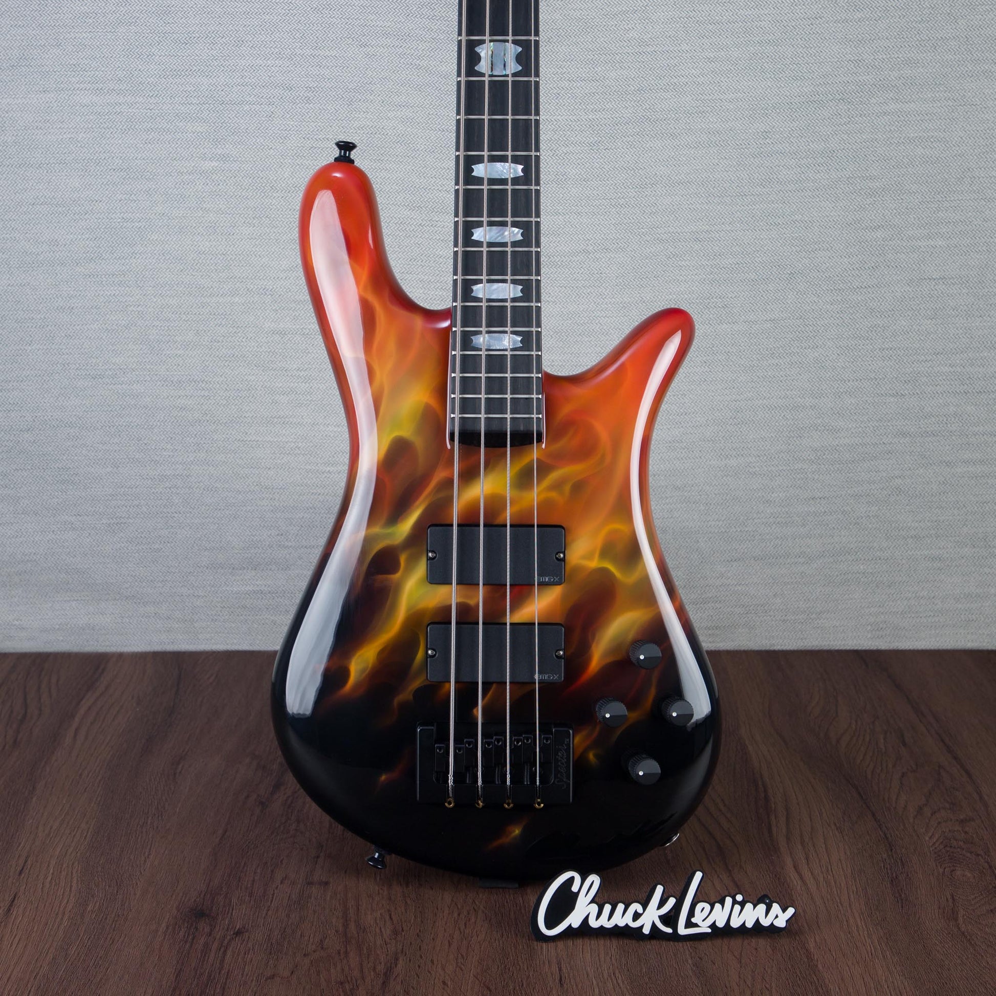 Spector USA Custom NS-2 Hot Rod Series Painted by Dan Lawrence Electric Bass Guitar - "Real Flame" - CHUCKSCLUSIVE - #1999