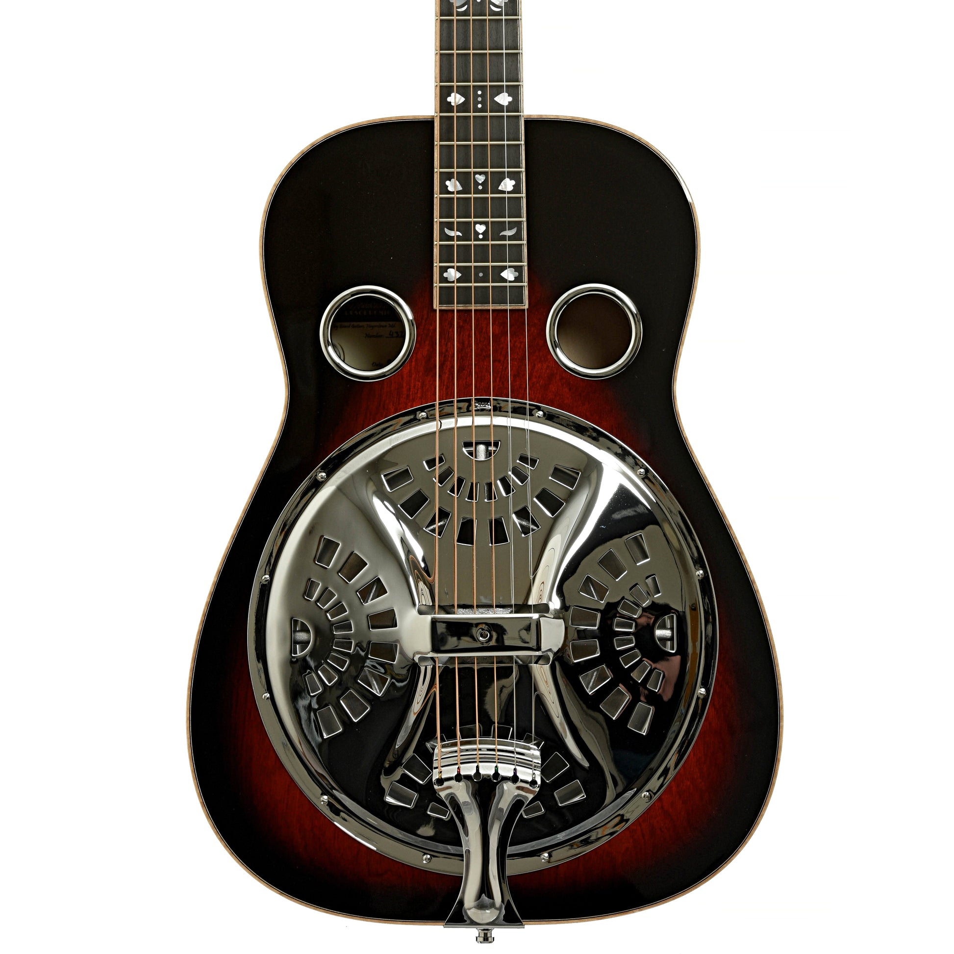 Beard "Mike Auldridge" MA-6 Squareneck Resonator Guitar, Scarlet Sunburst