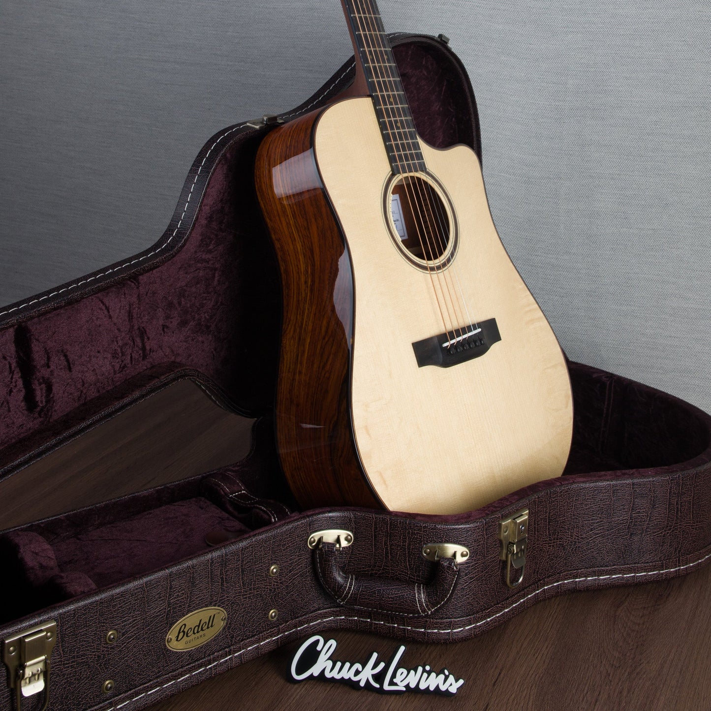 Bedell Limited Edition Dreadnought Cutaway Acoustic Electric Guitar - Cocobolo and Adirondack Spruce - Natural