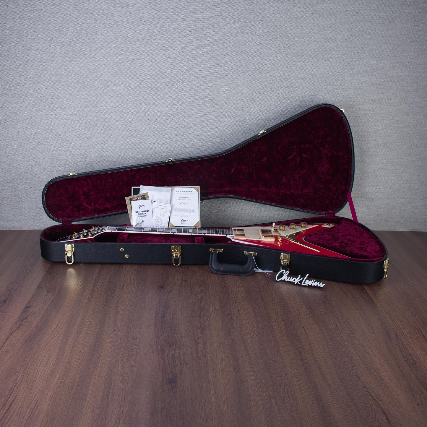 Gibson Custom Shop Murphy Lab Flying V, Gold Hardware - Watermelon King/Ultra Light Aged - CHUCKSCLUSIVE - #CS501170
