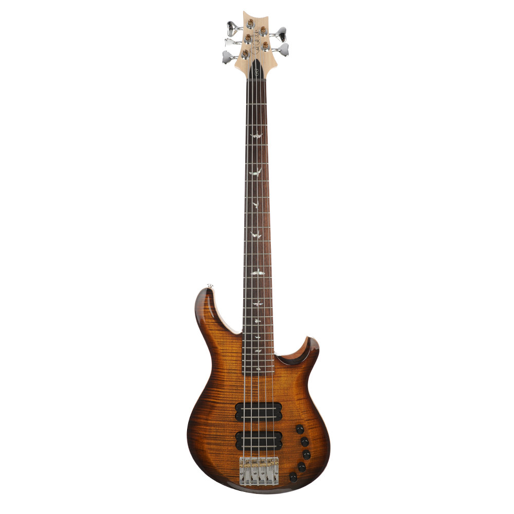 PRS Grainger 5-String Bass Guitar - Black Gold Burst, Natural Back