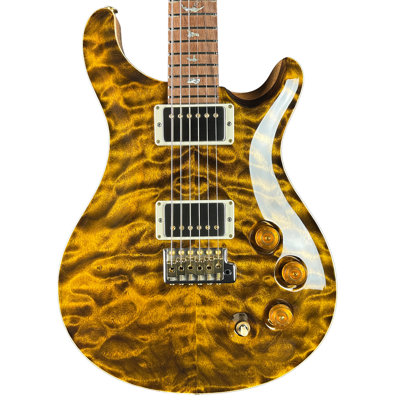 PRS Wood Library DGT Quilt 10 Top Yellow Tiger w/case 0408151