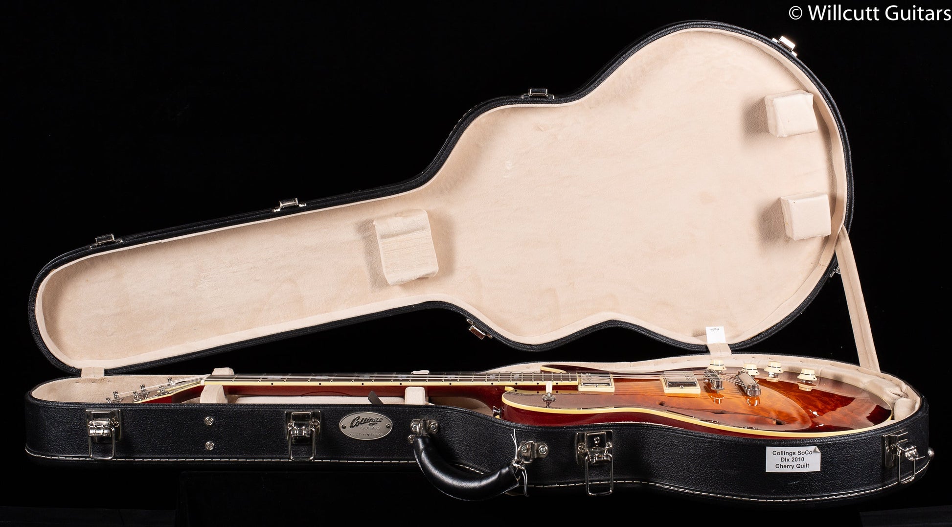 Collings Soco Deluxe Quilt Dark Cherry Burst Brazilian Rosewood Fingerboard USED