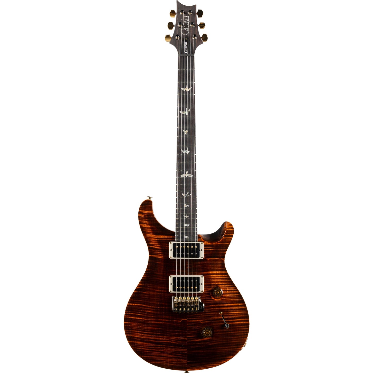 PRS Custom 24 10 Top Electric Guitar, Orange Tiger