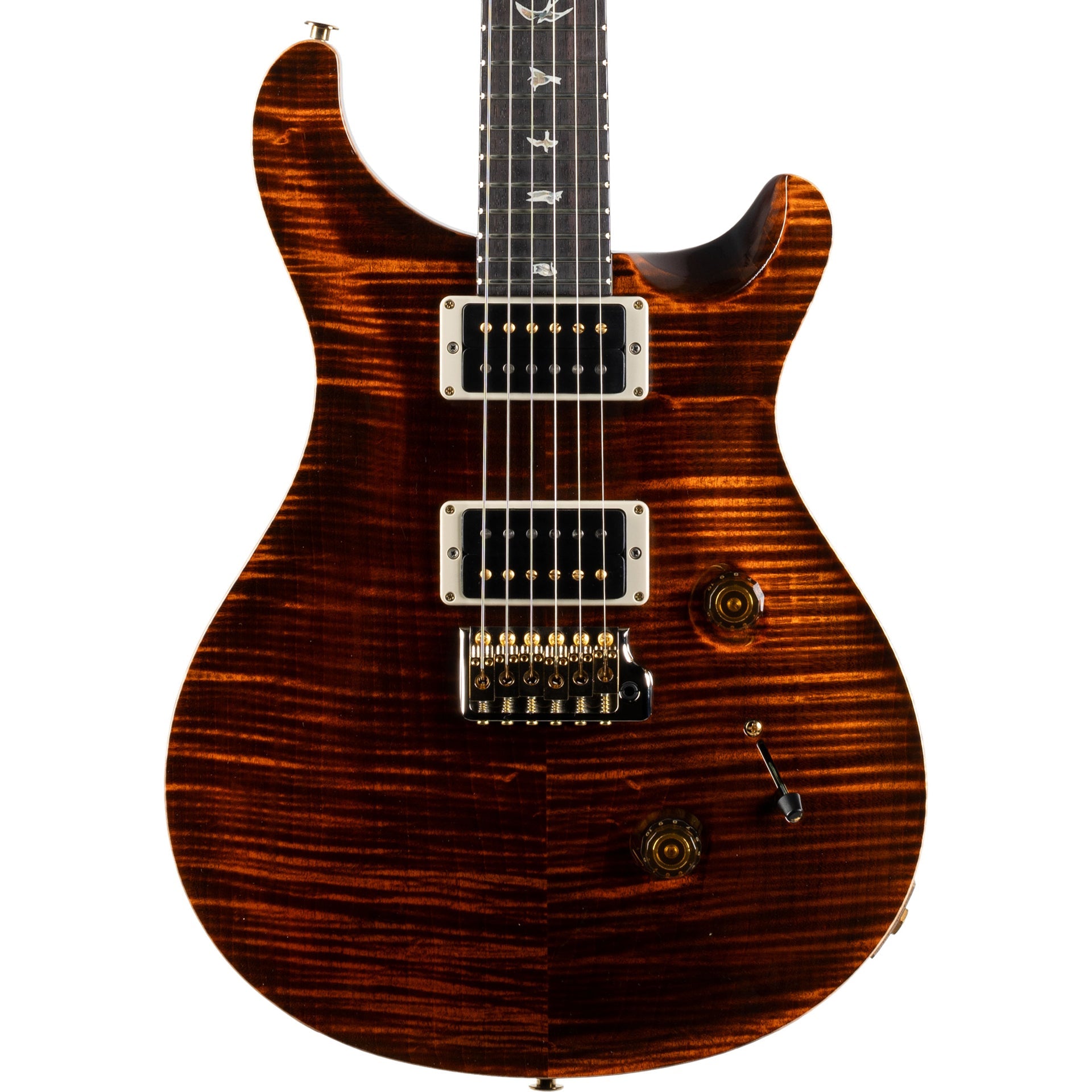 PRS Custom 24 10 Top Electric Guitar, Orange Tiger