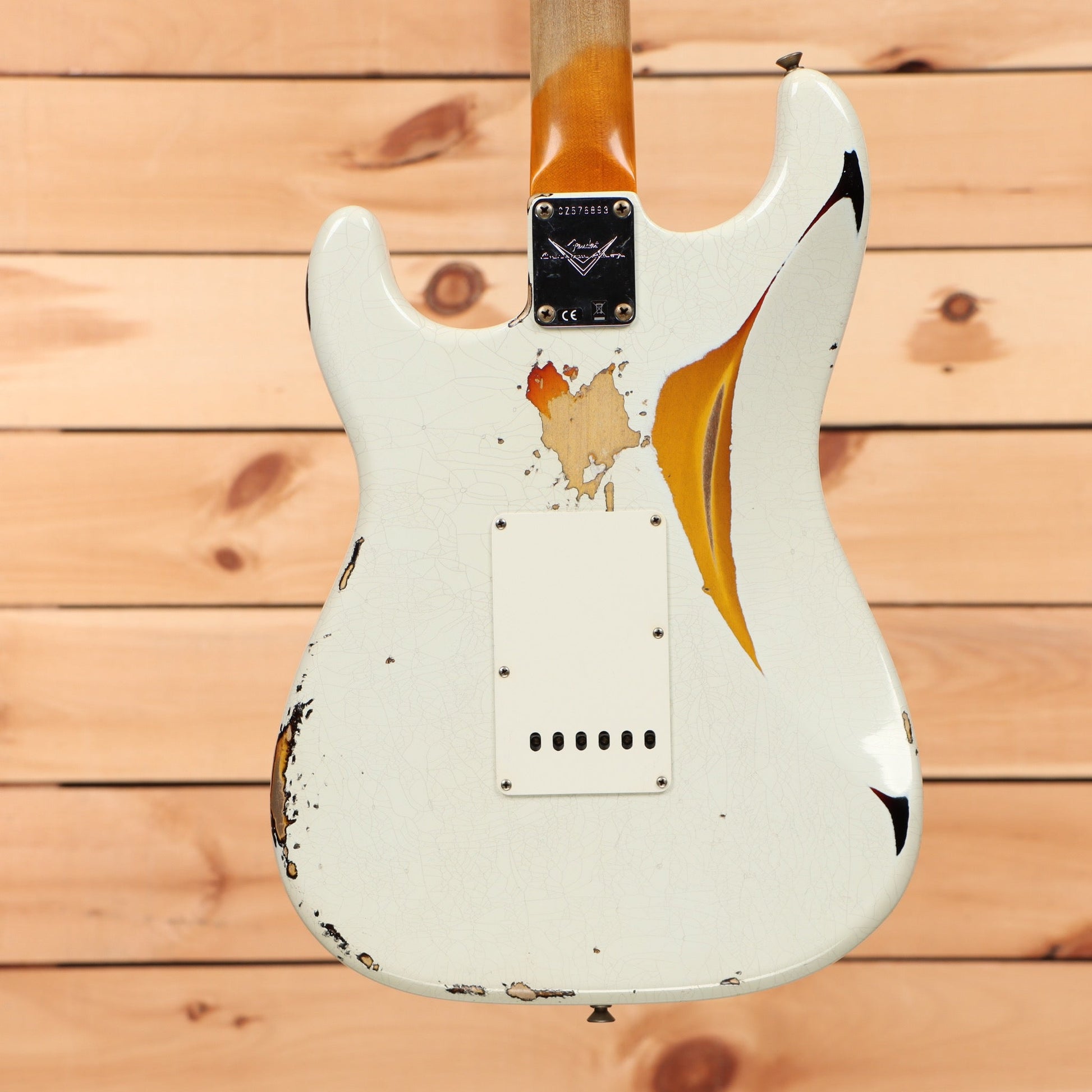Fender Custom Shop 1960 Stratocaster Heavy Relic - Aged Olympic White over 3-Color Sunburst