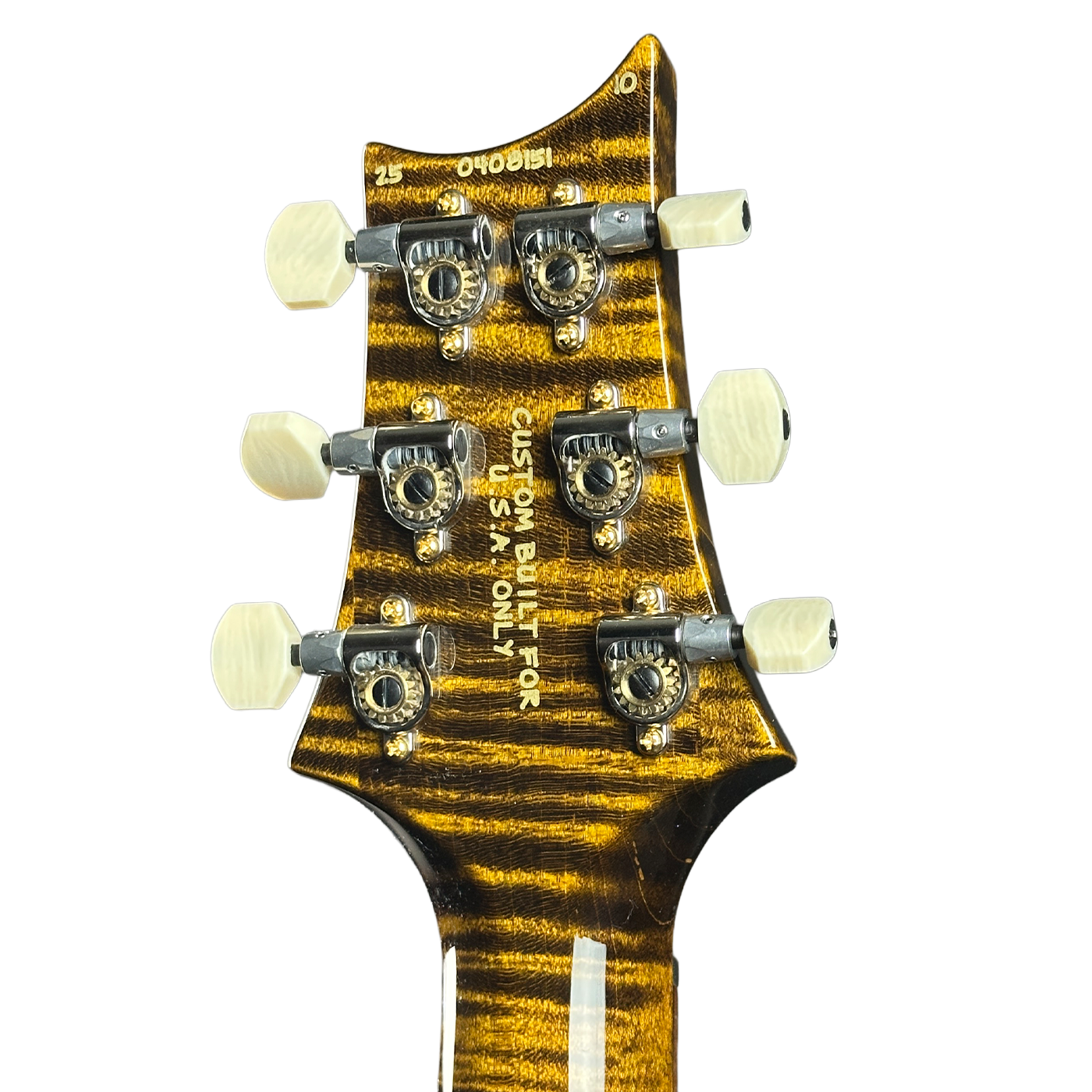 PRS Wood Library DGT Quilt 10 Top Yellow Tiger w/case 0408151