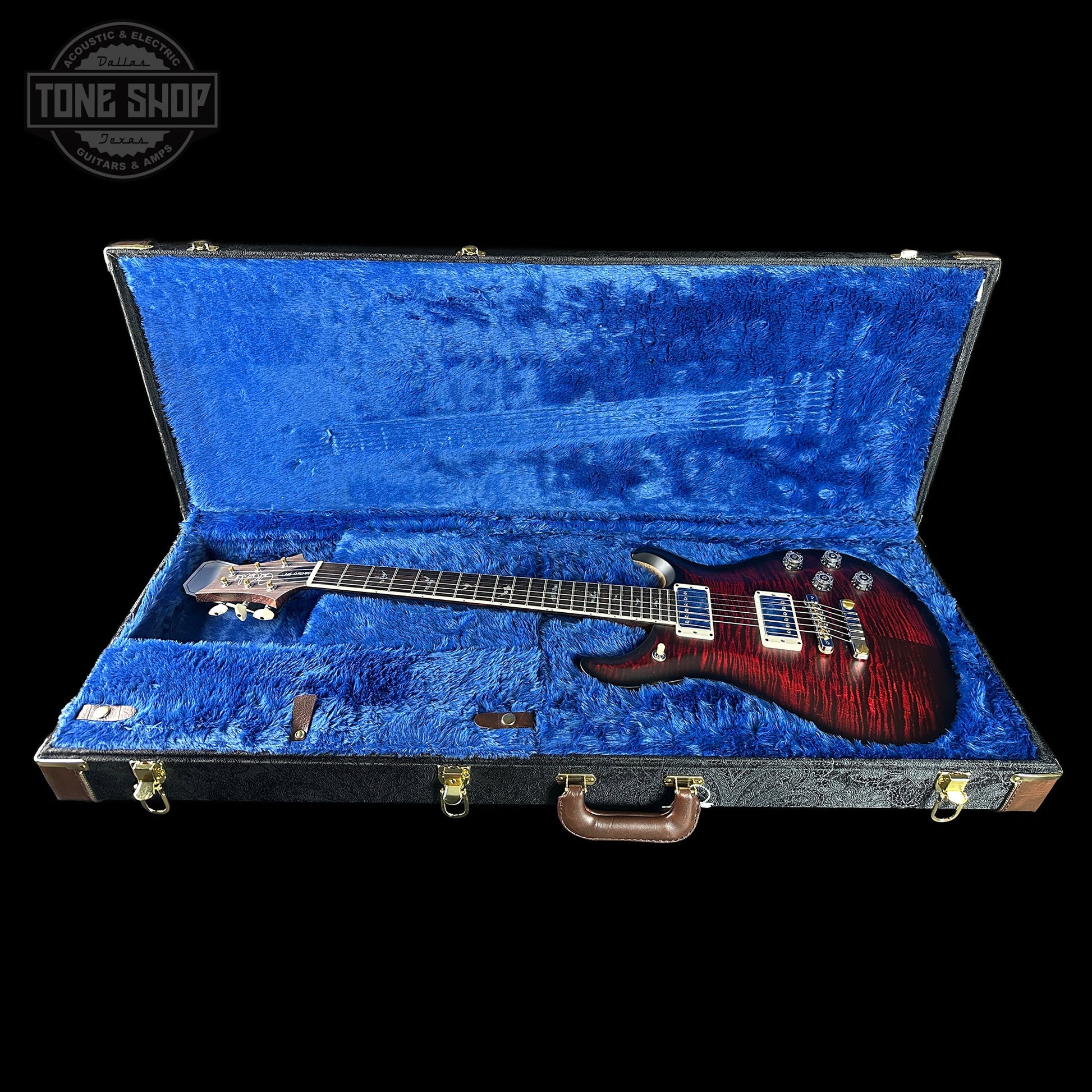 PRS Wood Library McCarty 594 Korina Fire Red Smokeburst Satin RW neck w/case 0414076