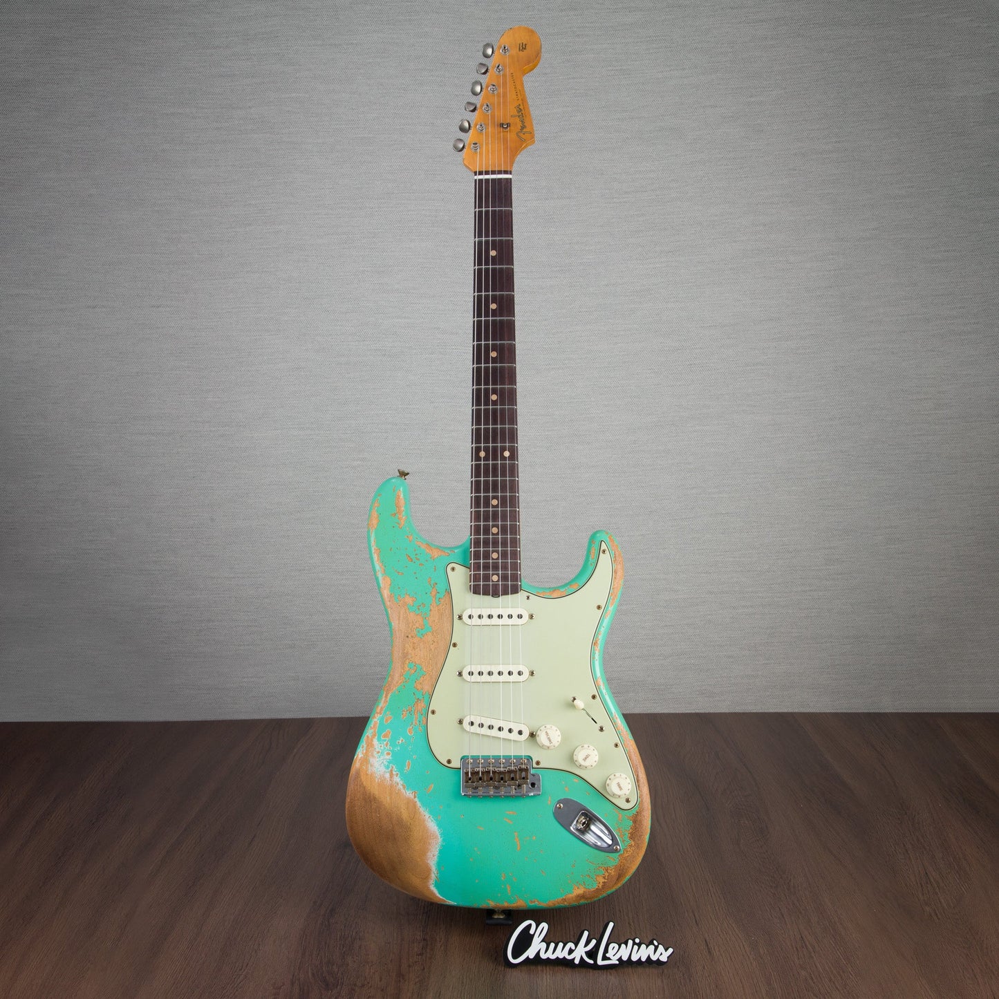 Fender Custom Shop Limited Edition Dual Mag II Stratocaster Super Heavy Relic - Aged Seafoam Green