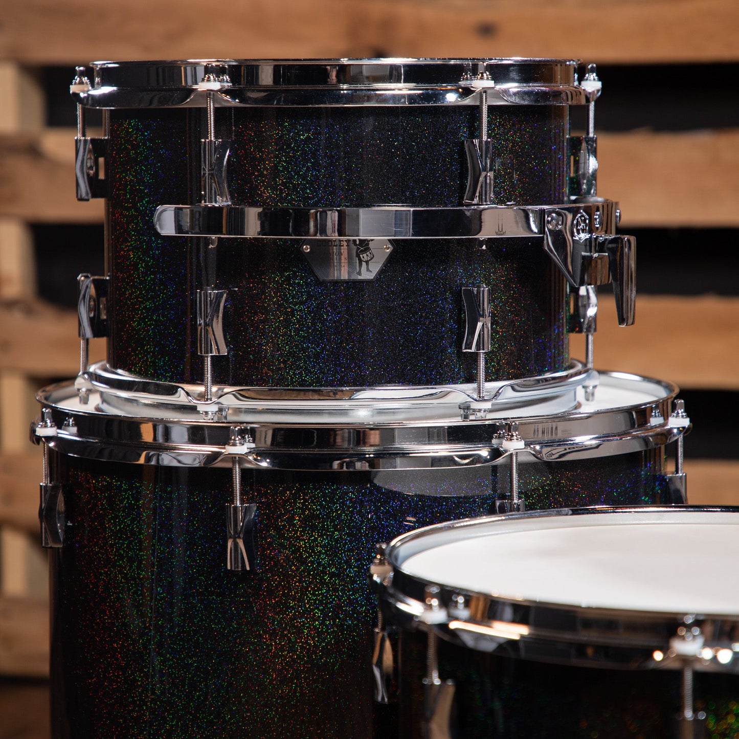 Noble & Cooley 4-Piece Union Series Shell Pack with 22-Inch Kick - Rainbow Sparkle