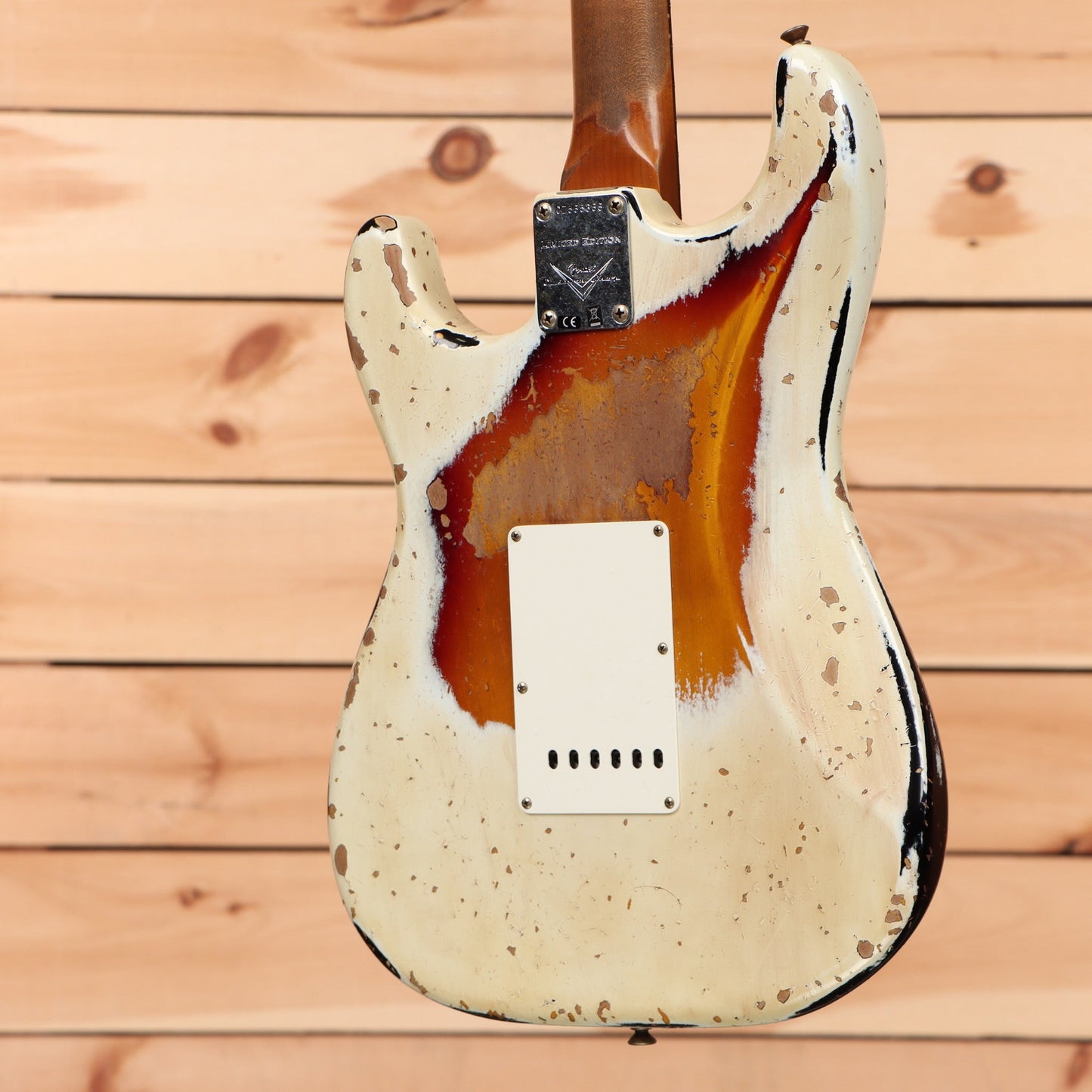 Fender Custom Shop Limited Roasted 1960 Stratocaster Super Heavy Relic - Aged Olympic White over 3 Color Sunburst