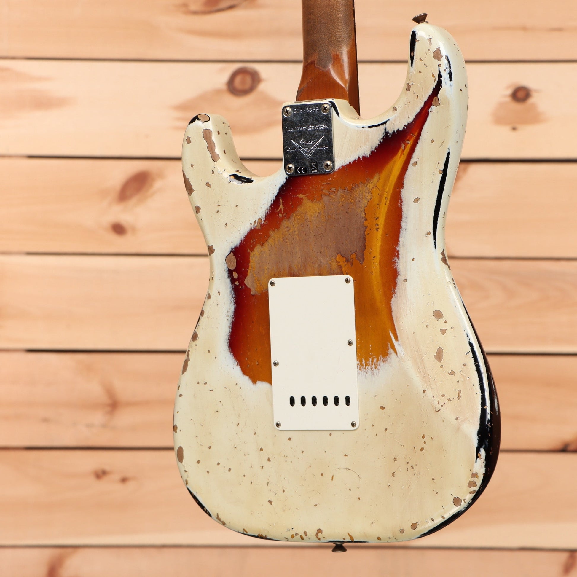 Fender Custom Shop Limited Roasted 1960 Stratocaster Super Heavy Relic - Aged Olympic White over 3 Color Sunburst