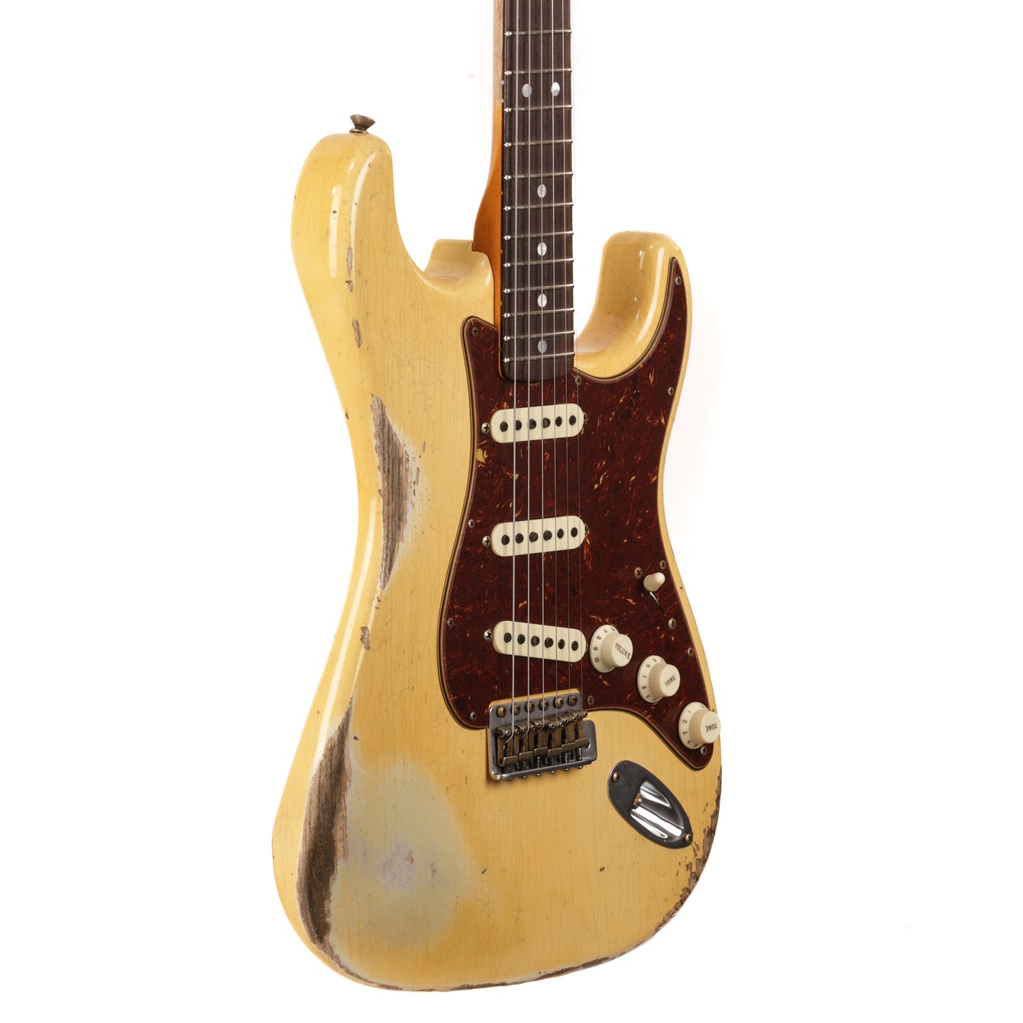 Fender Custom Shop 1969 Stratocaster Heavy Relic Guitar - Aged Vintage White - CHUCKSCLUSIVE - #R123333
