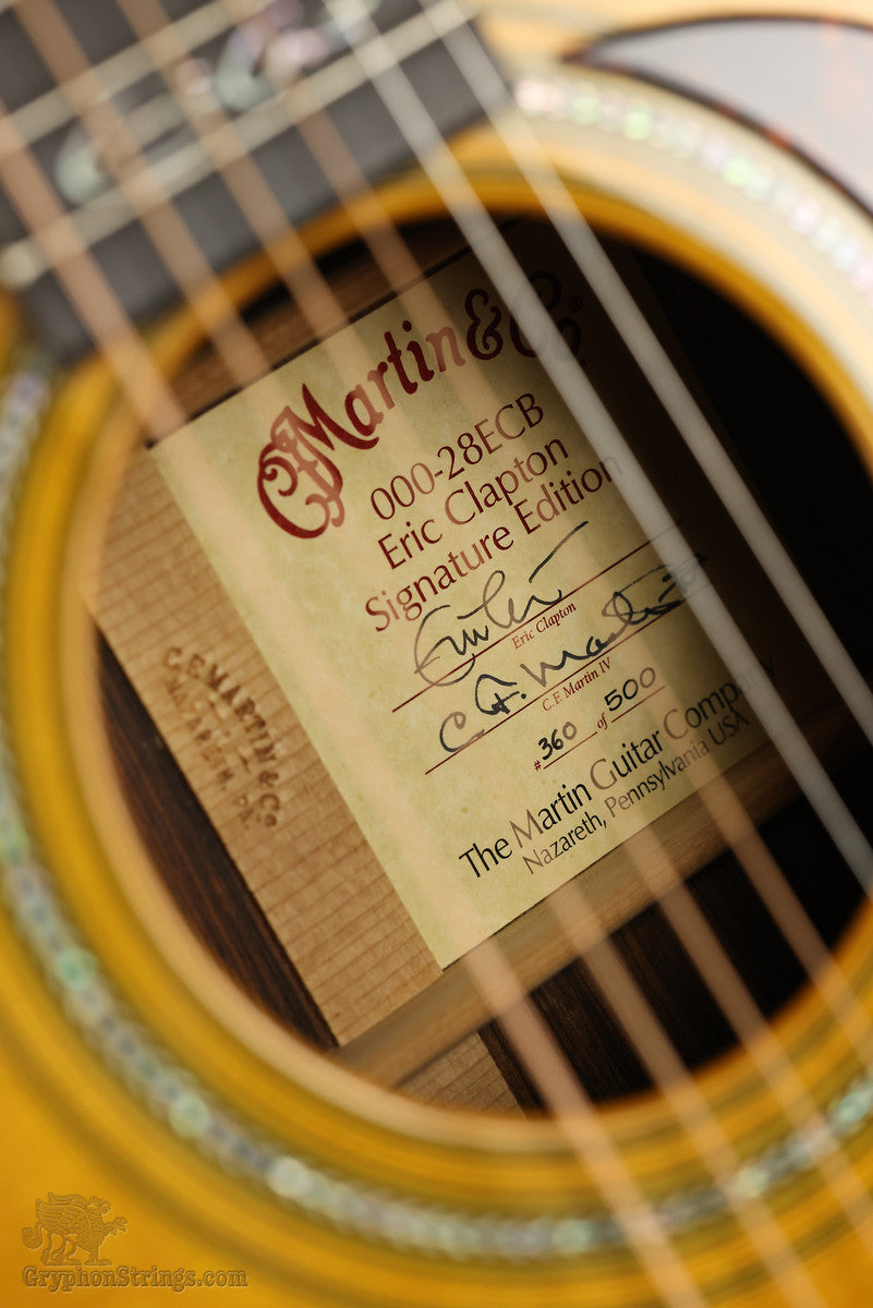 2002 Martin 000-28ECB Eric Clapton Brazilian Acoustic Guitar Used