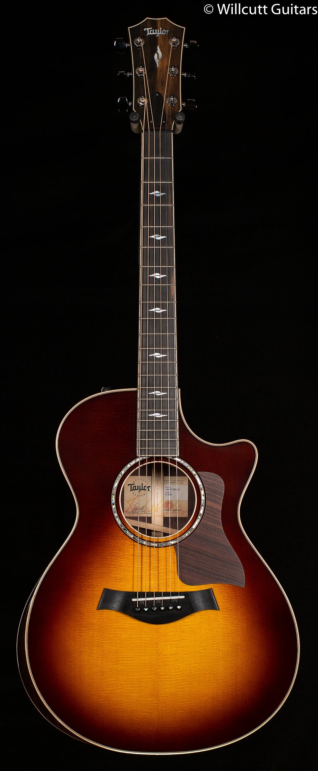 Taylor 812ce Grand Concert Tobacco Sunburst Top (016)