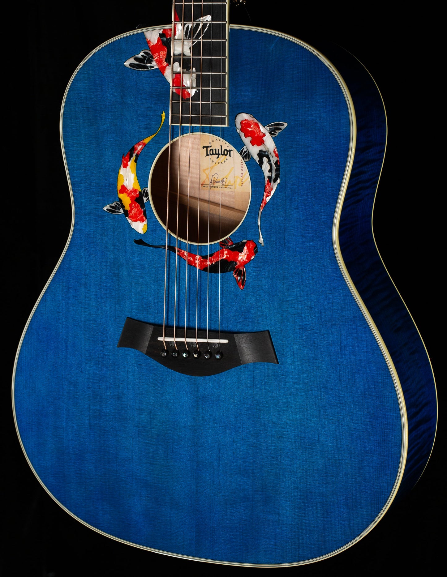 Taylor 2025 Custom #41 Koi C17e Acoustic-electric Guitar & Circa 74 Koi Amp Bundle, Living Jewel Blue (074)